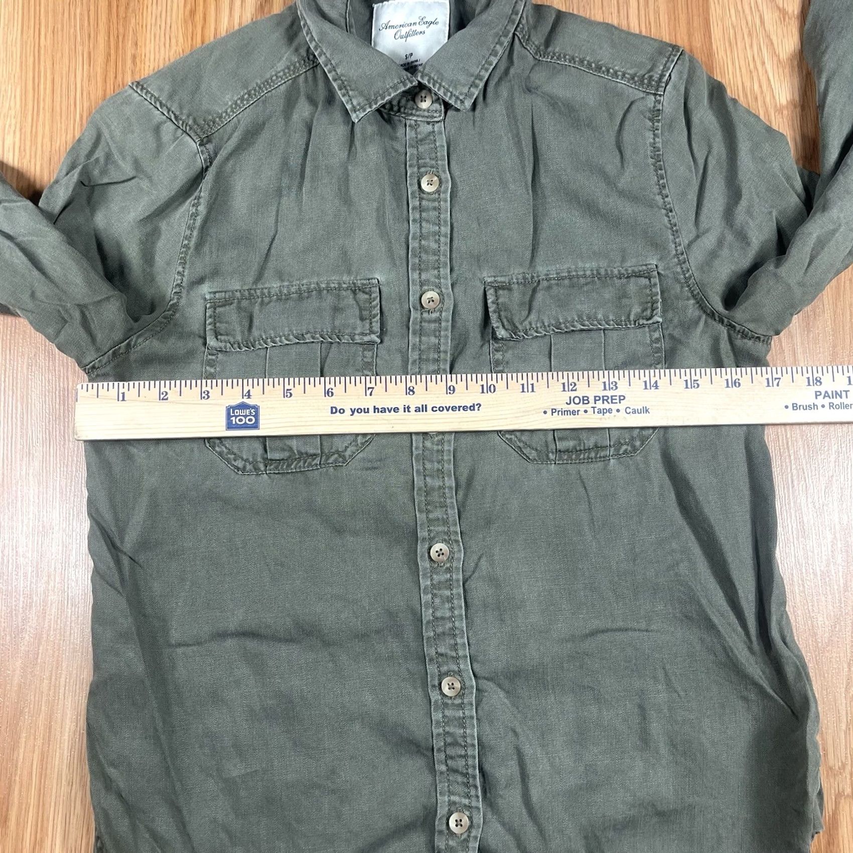 American Eagle Outfitters VINTAGE American Eagle Outfitters Shirt Womens S Green Long Sleeve Button-Up Shirt Size S / US 4 / IT 40 - 5 Thumbnail