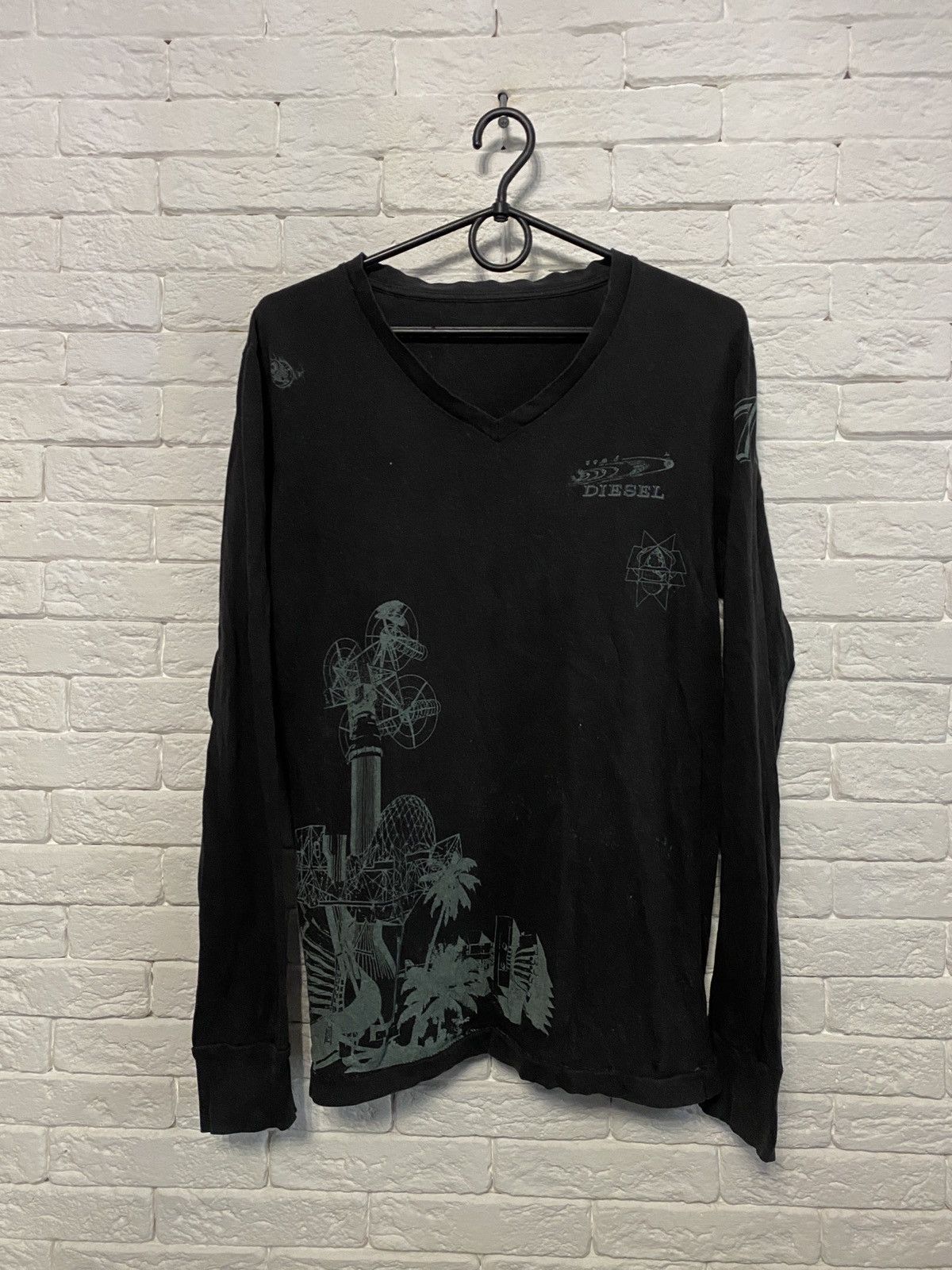 Diesel × Vintage Vintage Y2K Longsleeve Diesel Opium Style Size US M / EU 48-50 / 2 - 1 Thumbnail