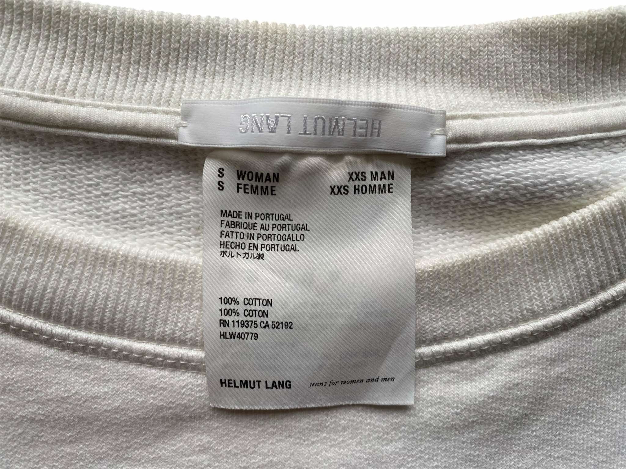Helmut Lang Helmut Lang Femme Monogram Crewneck Logo White Sweatshirt HL Size S / US 4 / IT 40 - 4 Thumbnail