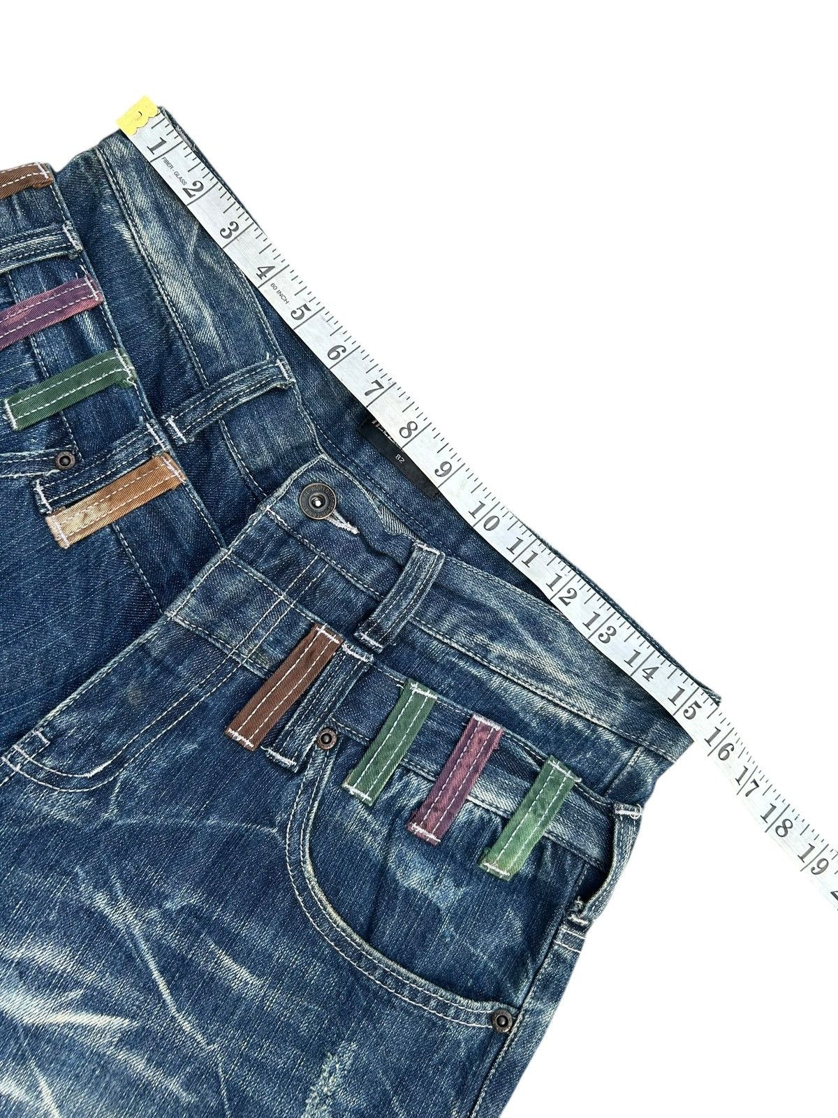 Kapital Nylaus Double Waist Distressed Denim Jeans Size US 31 - 14 Thumbnail