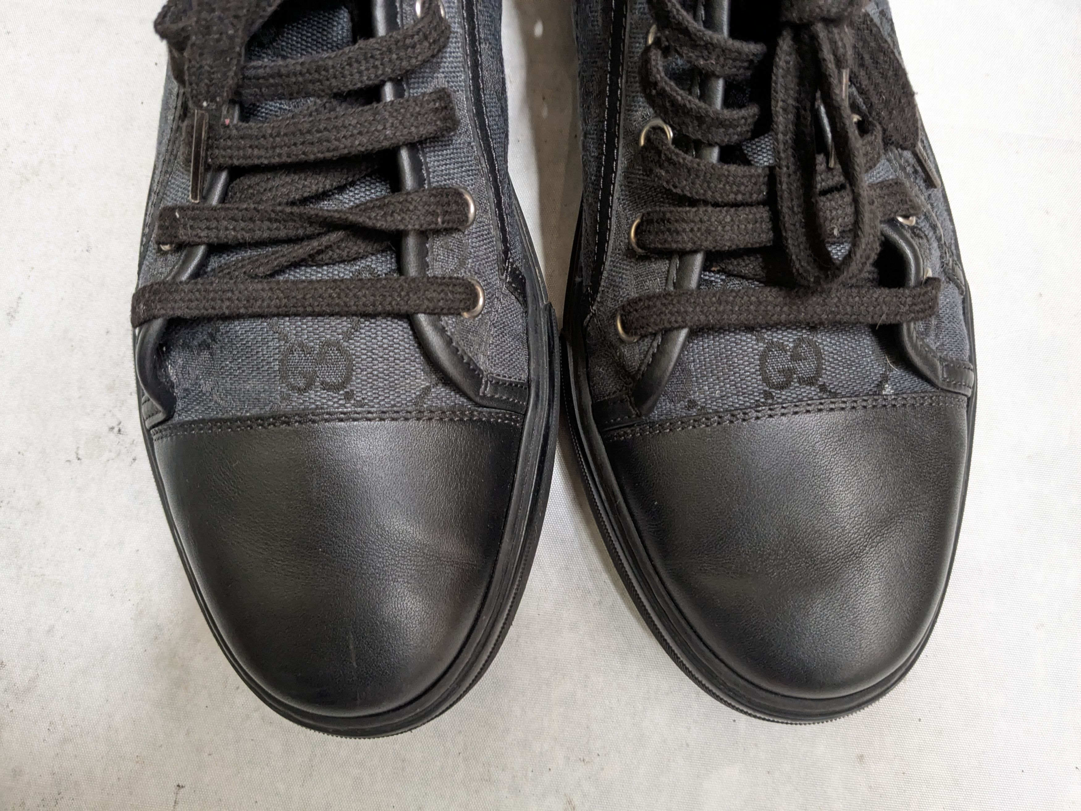 Gucci Gucci Monogram Sneakers Black 11.5 High Tops Size US 11.5 / EU 44-45 - 8 Thumbnail