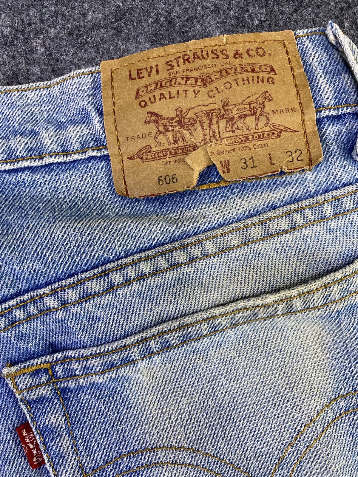 Jean × Levi's × Vintage VINTAGE LEVIS 606 BLUE WASH JEANS-J886 Size US 30 / EU 46 - 10 Thumbnail
