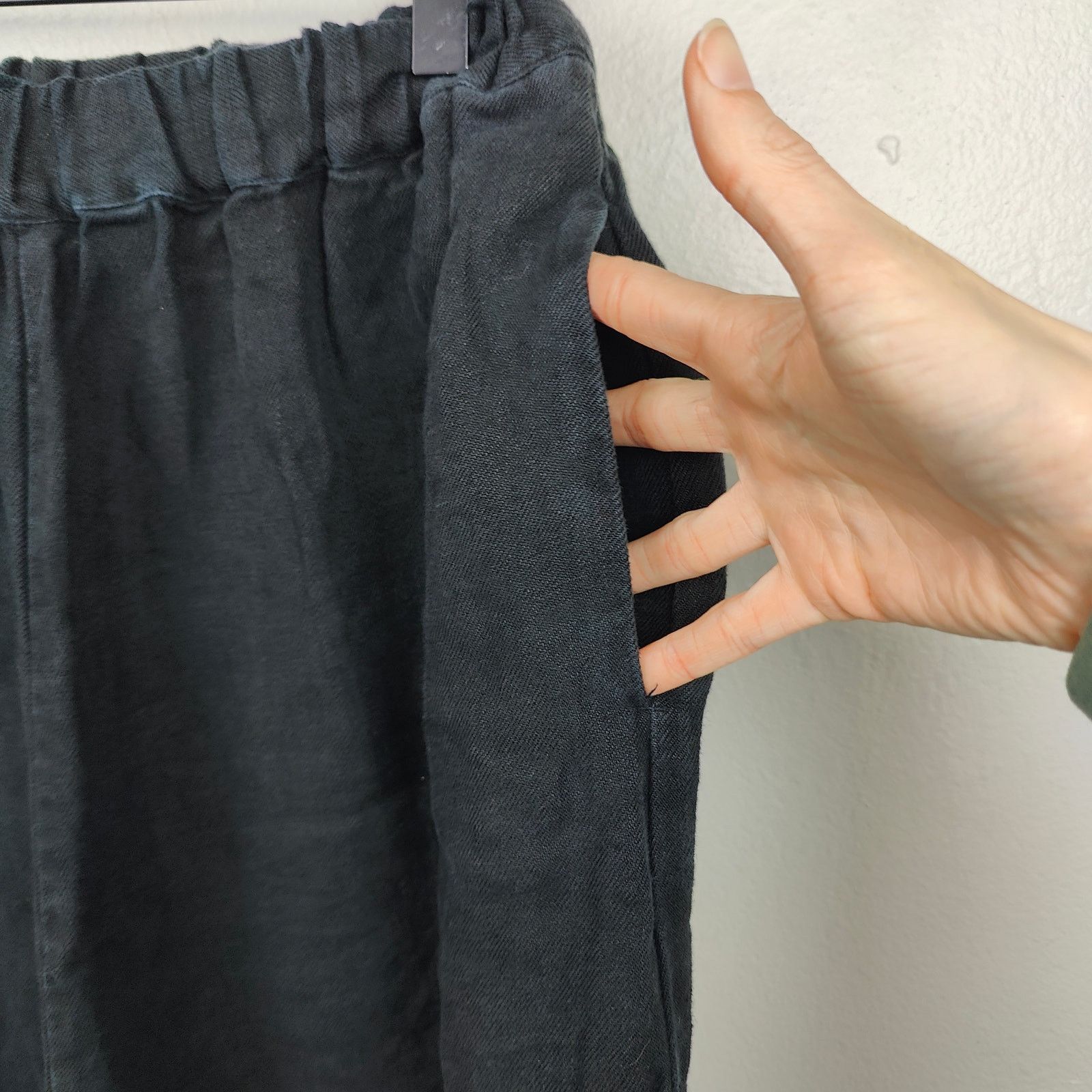 Other Maillot Linen Pants Womens 0 XS Black Wide Leg Relaxed Fit Size 27" / US 4 / IT 40 - 4 Thumbnail