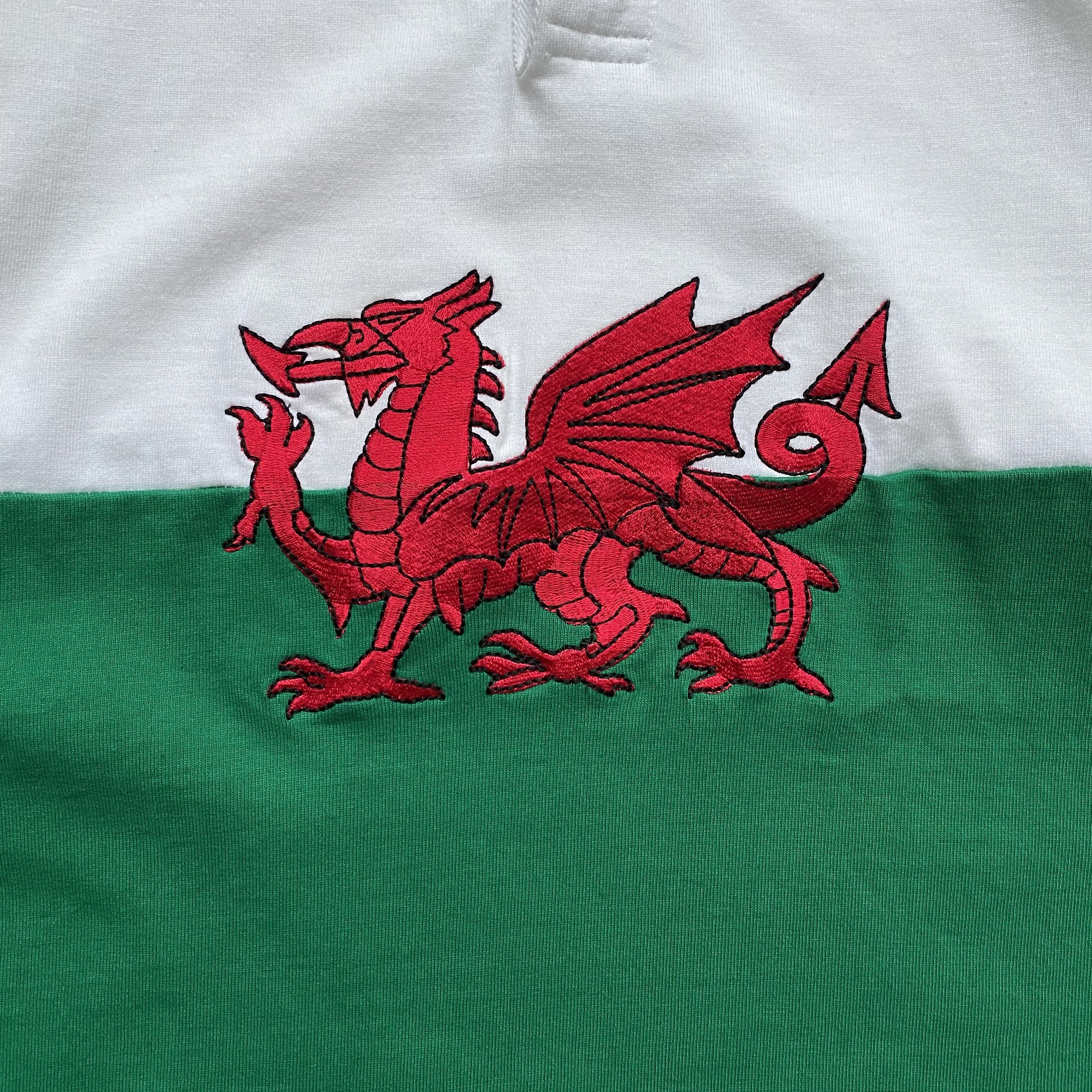 Cotton Traders 🏈 Vintage 90s Rugby Wales Flag Polo Shirt Jersey Blockore Size US XXL / EU 58 / 5 - 5 Thumbnail