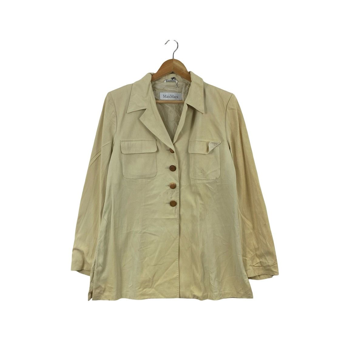 Max Mara MAXMARA Lightweight Safari Style Shirt Jacket with Front Size S / US 4 / IT 40 - 1 Thumbnail