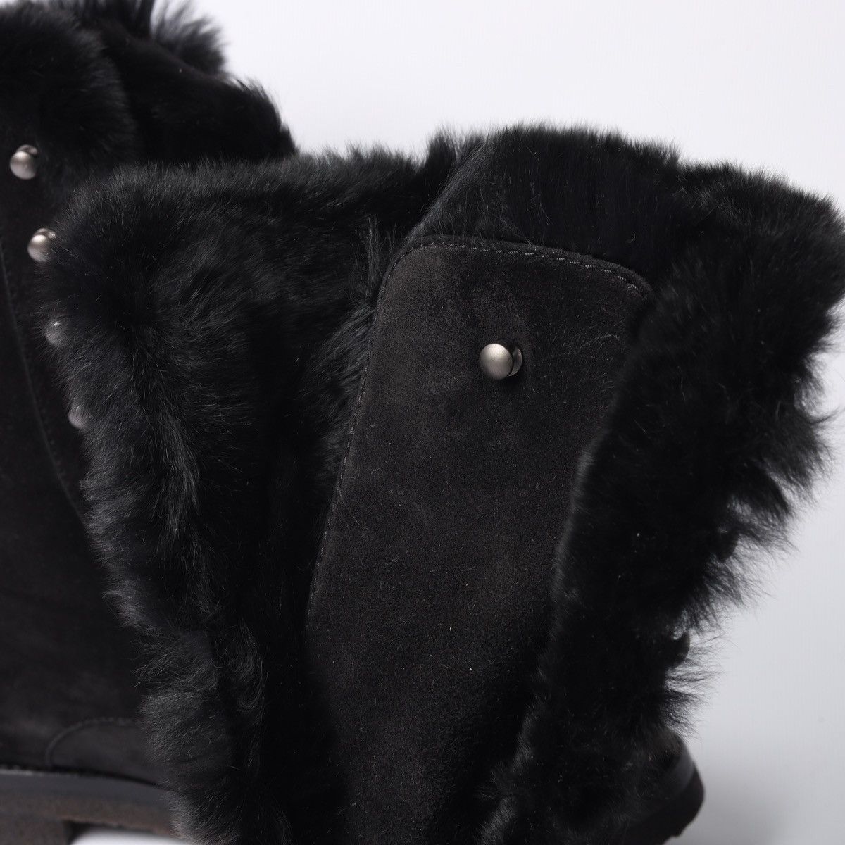 Loro Piana Loro Piana Snow Dream Beaver Fur Black Suede Ankle Boots Size US 6 / IT 36 - 9 Thumbnail