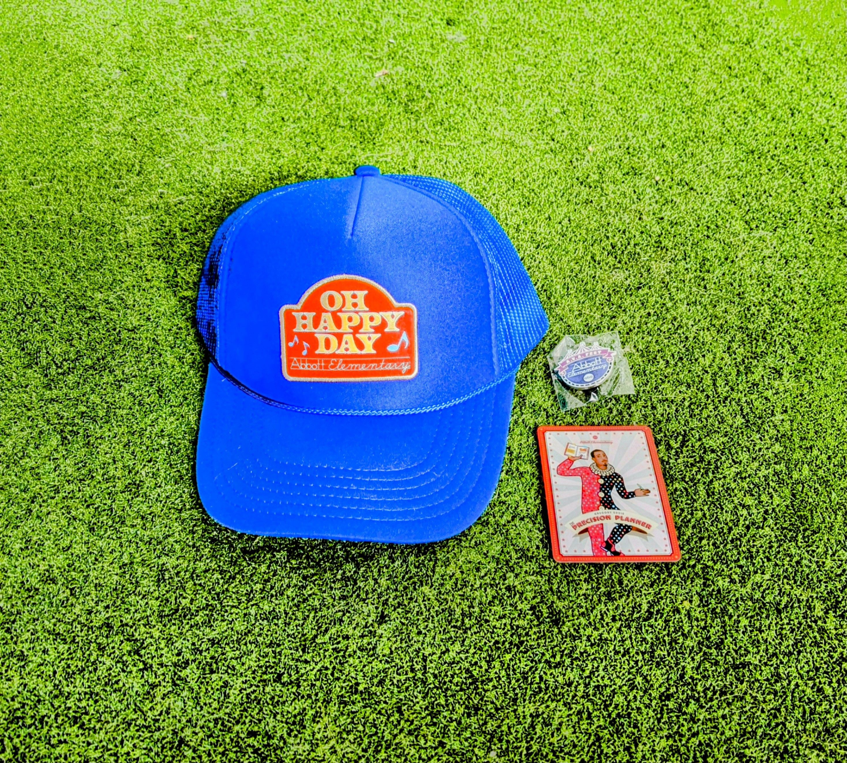 Designer 2024 D23 Abbott Elementary A.V.A Fest Happy Day Hat+Pin+Card Size ONE SIZE - 1 Thumbnail