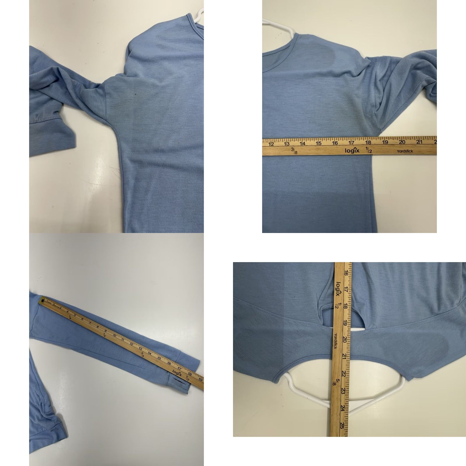 Champion Champion Womens Shirt Blue Long Sleeve Open Back Athletic Size L Blouse Size L / US 10 / IT 46 - 8 Thumbnail