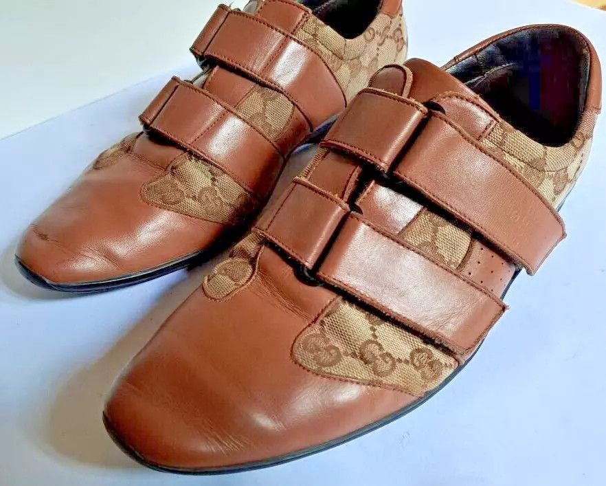 Gucci GUCCI Guccissima canvas and leather sneakers Size US 7.5 / EU 40-41 - 1 Thumbnail