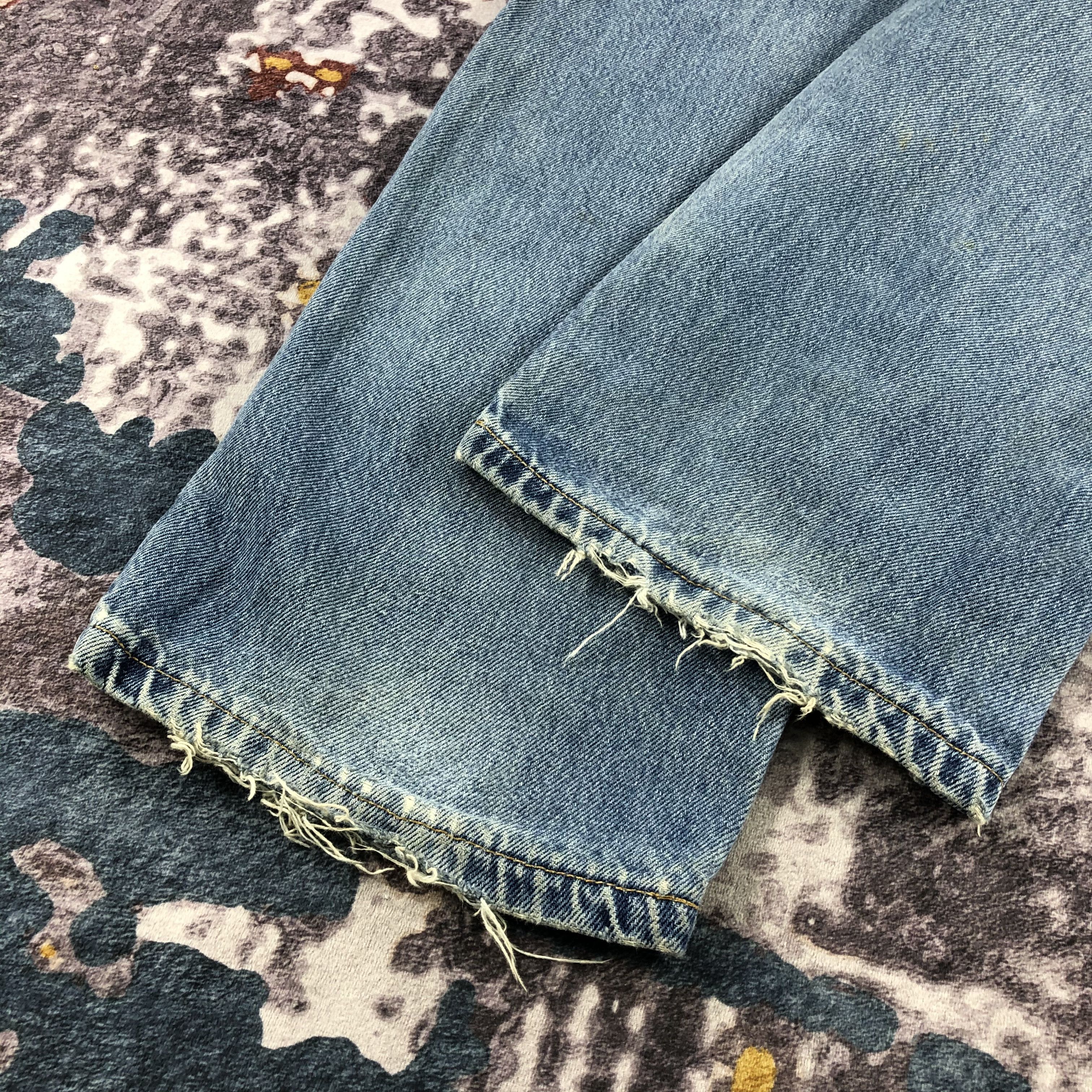 Levi's × Vintage Vintage 90s Ripped Levis 505 Jeans-JM2451 Size US 34 / EU 50 - 4 Thumbnail
