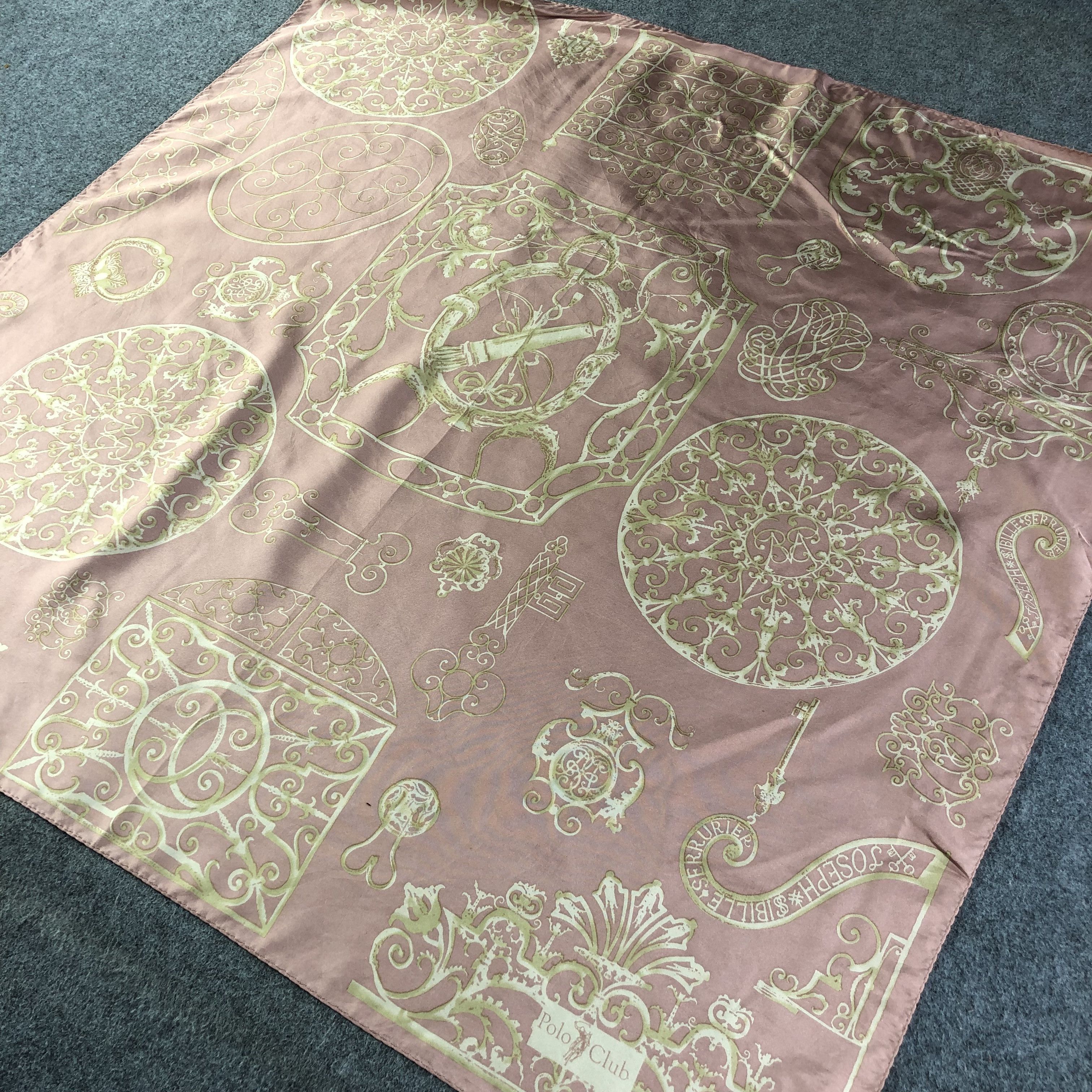 Japanese Brand Polo Club Luxury Silk Scarf M565 Size ONE SIZE - 2 Thumbnail