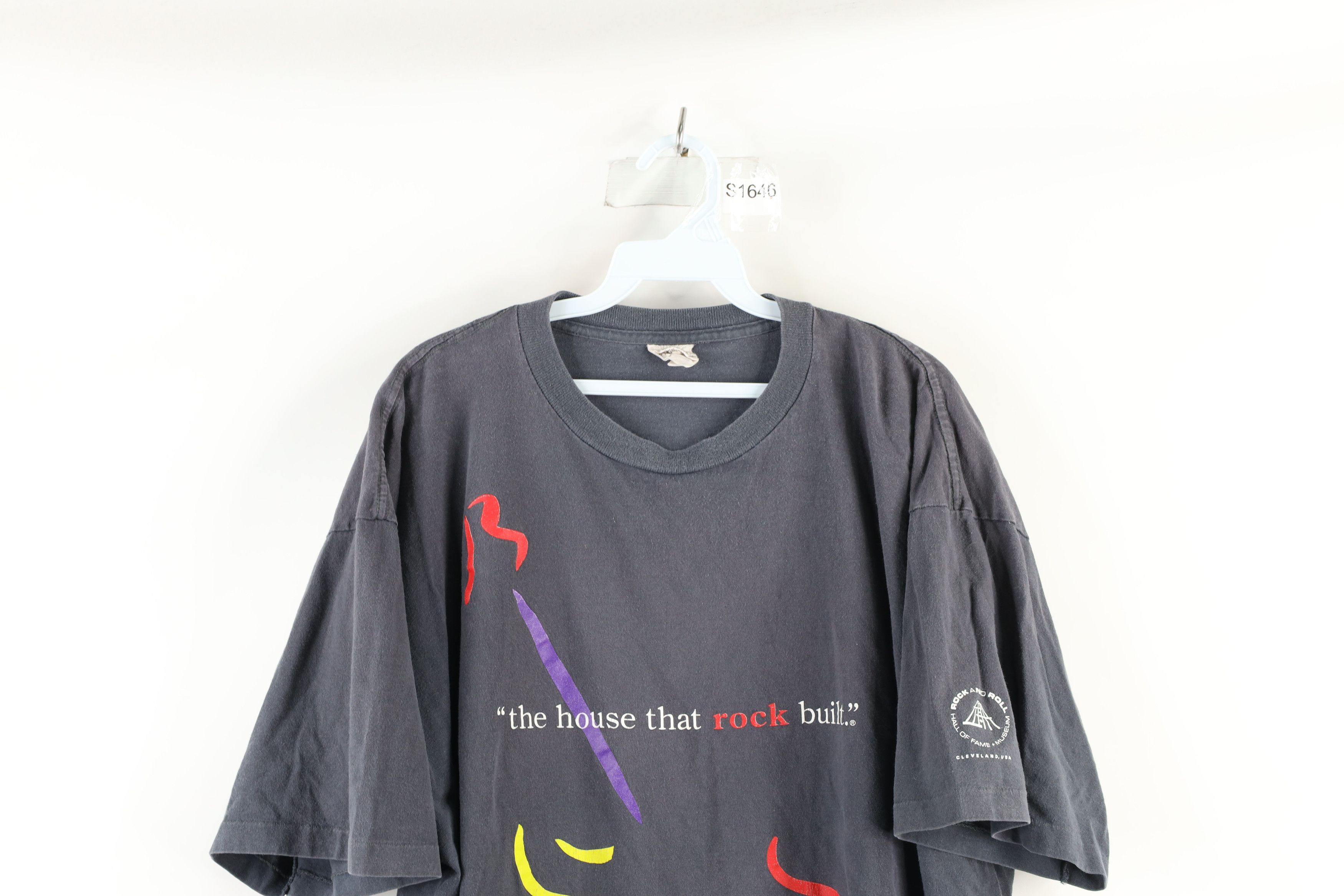 Vintage Vintage 90s Rock N Roll Hall of Fame T-Shirt Gray USA Size US XXL / EU 58 / 5 - 2 Thumbnail