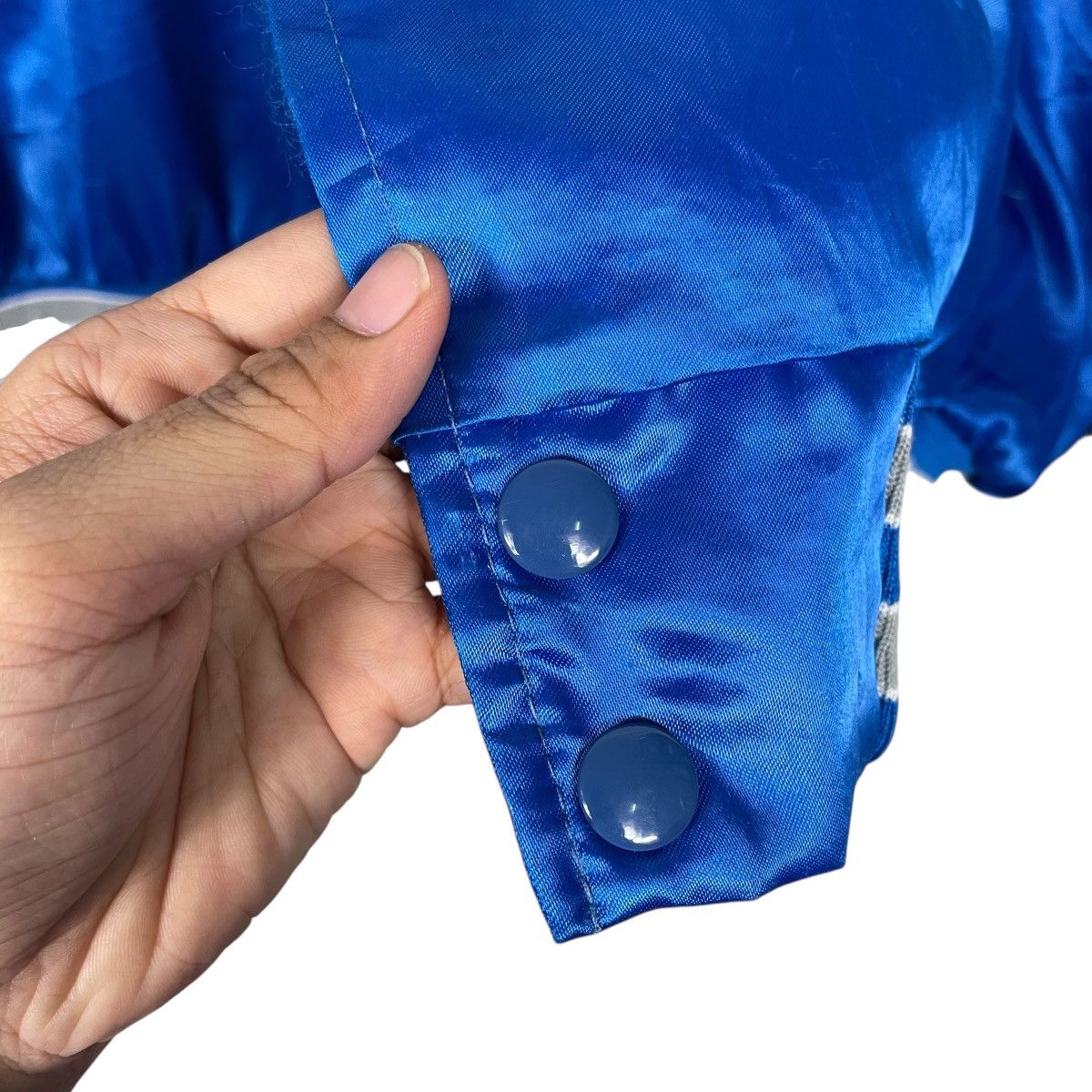 NFL Vintage 80s NFL Detroit Lions Satin Bomber Size US XXL / EU 58 / 5 - 14 Thumbnail