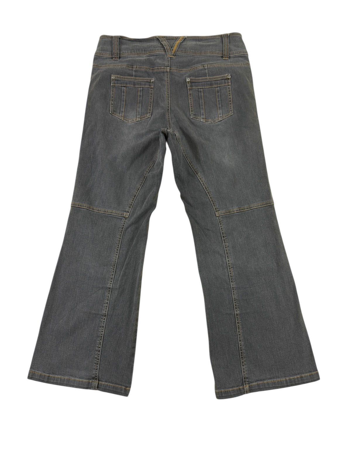 Japanese Brand Smile land X tornado mart style spiral flare jeans Size US 33 - 2 Thumbnail