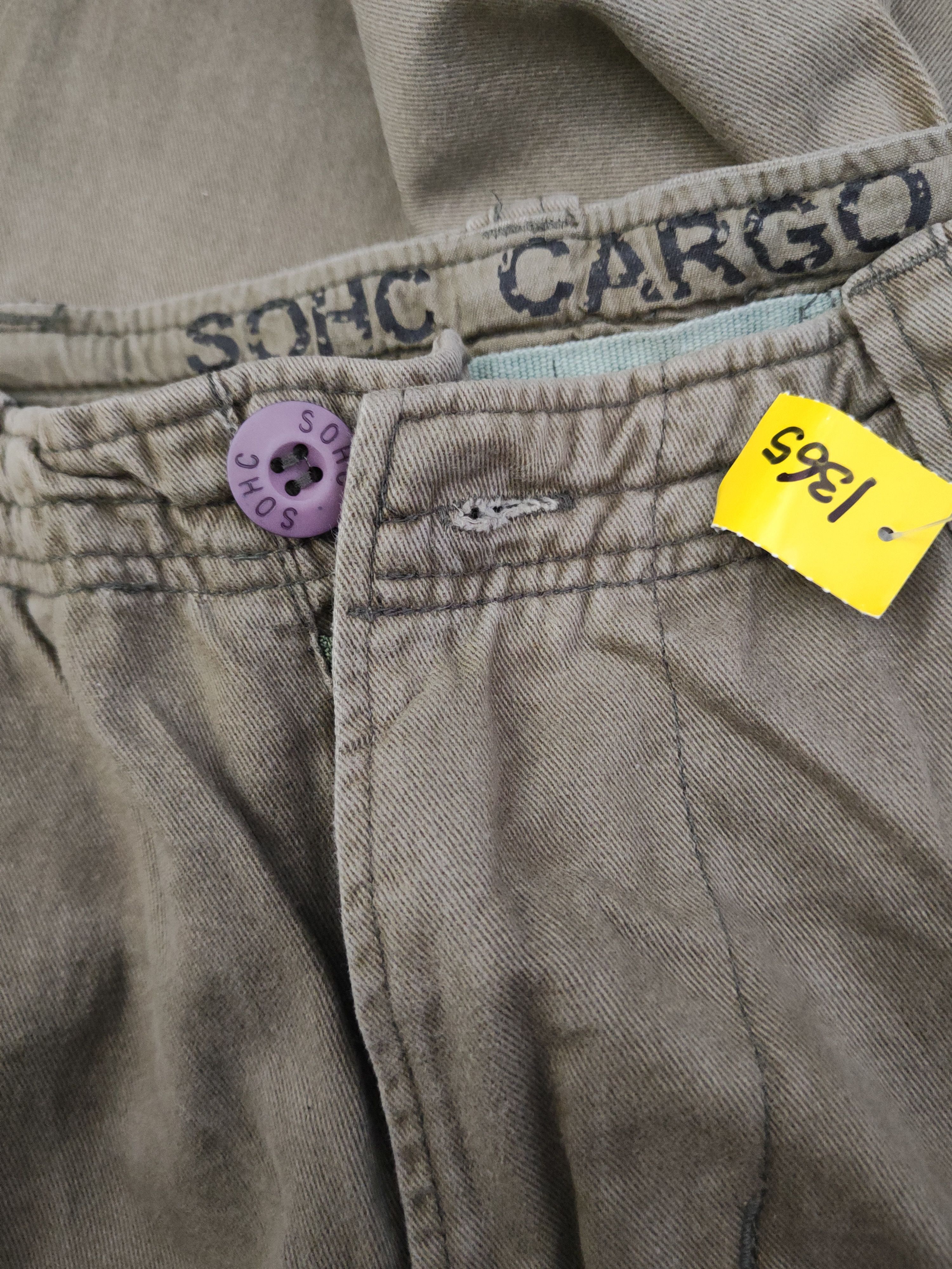 Japanese Brand DL SOHC Olive Faded Multipocket Tactical Cargo Pants #1365 Size US 29 - 16 Thumbnail