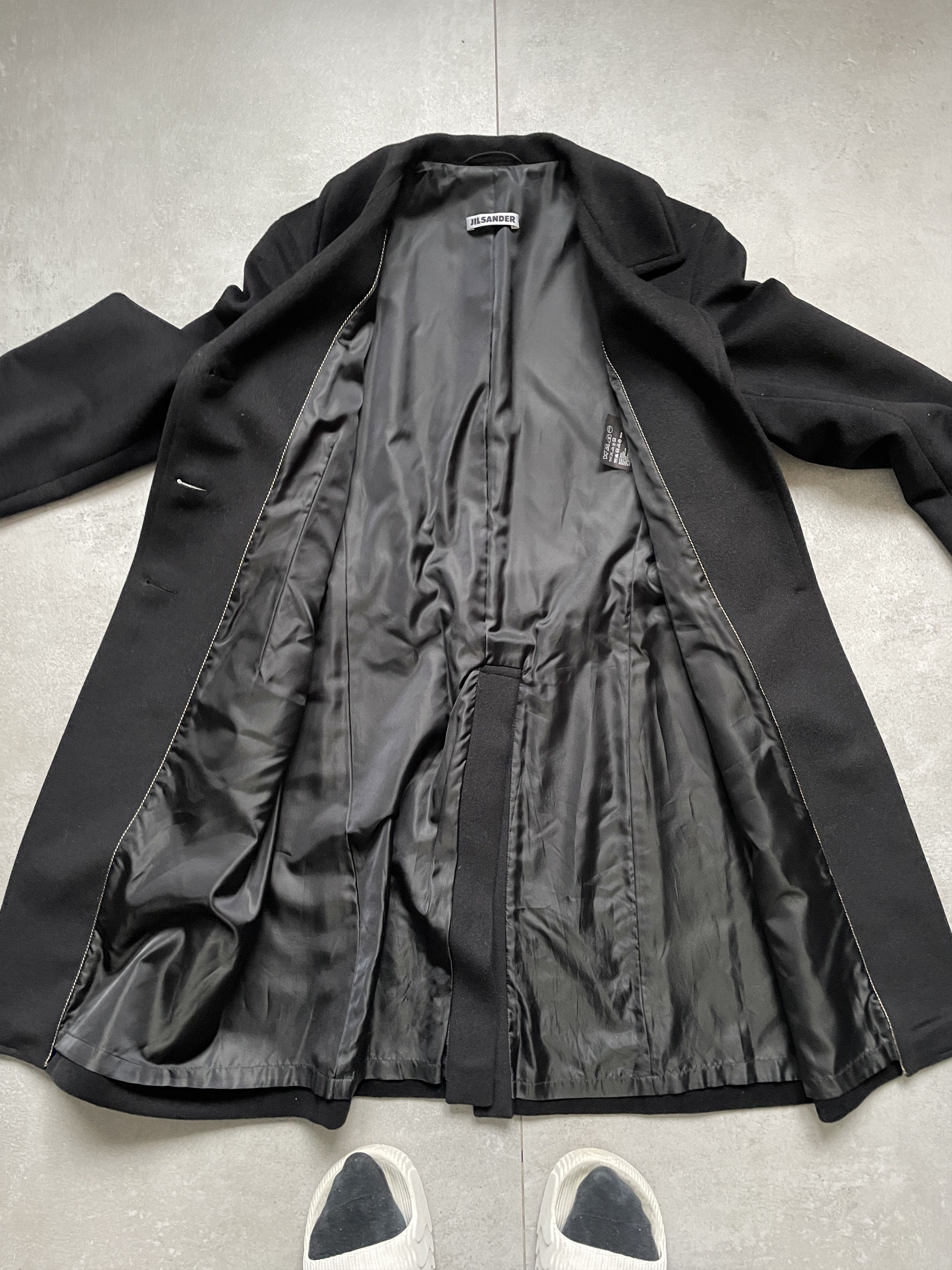 Jil Sander JIL SANDER BLACK ANGORA VIRGIN WOOL BLACK AVANT GARDE COAT Size S / US 4 / IT 40 - 3 Thumbnail