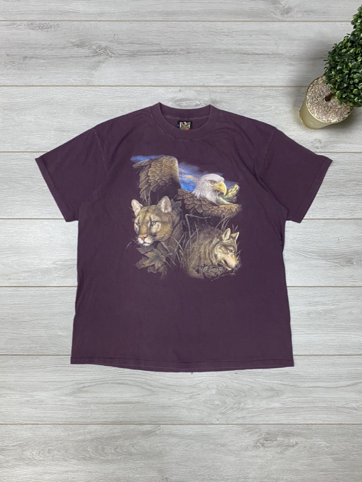 Vintage 3D emblem 🐅 tigers animals vintage 1990 t-shirt Size US XL / EU 56 / 4 - 1 Thumbnail
