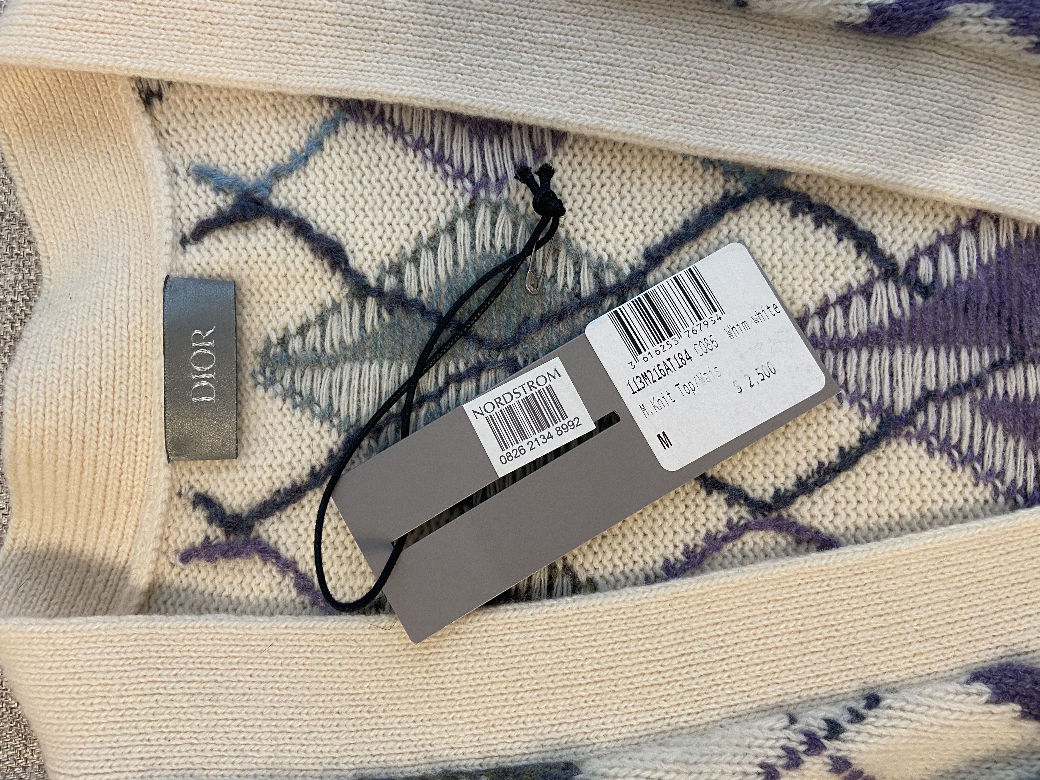 Dior Dior Men's diamond CD pattern wool cashmere cardigan Size US M / EU 48-50 / 2 - 4 Thumbnail