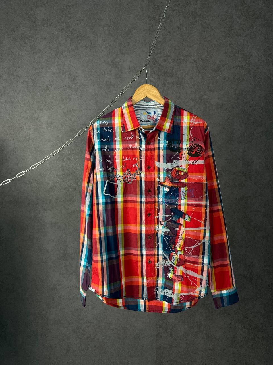 Desigual Desigual designer art checkered shirt Size US L / EU 52-54 / 3 - 1 Thumbnail