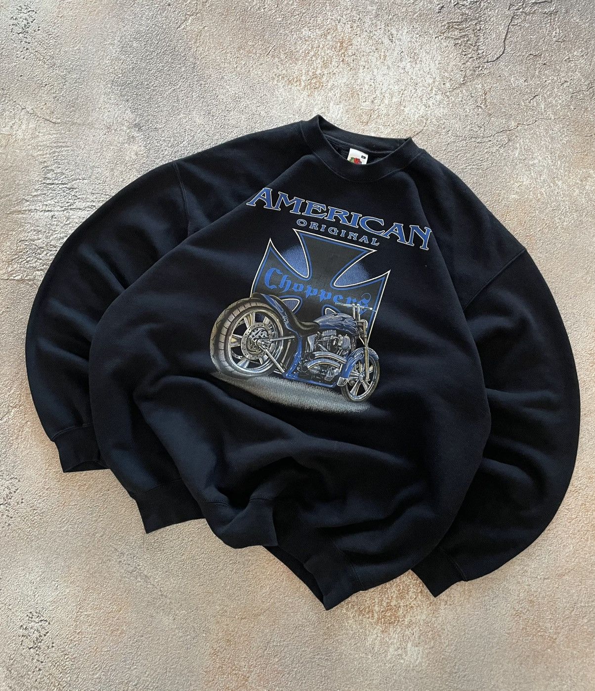West Coast Choppers Vintage American Choppers Spellout Sweatshirt Size US XL / EU 56 / 4 - 2 Thumbnail