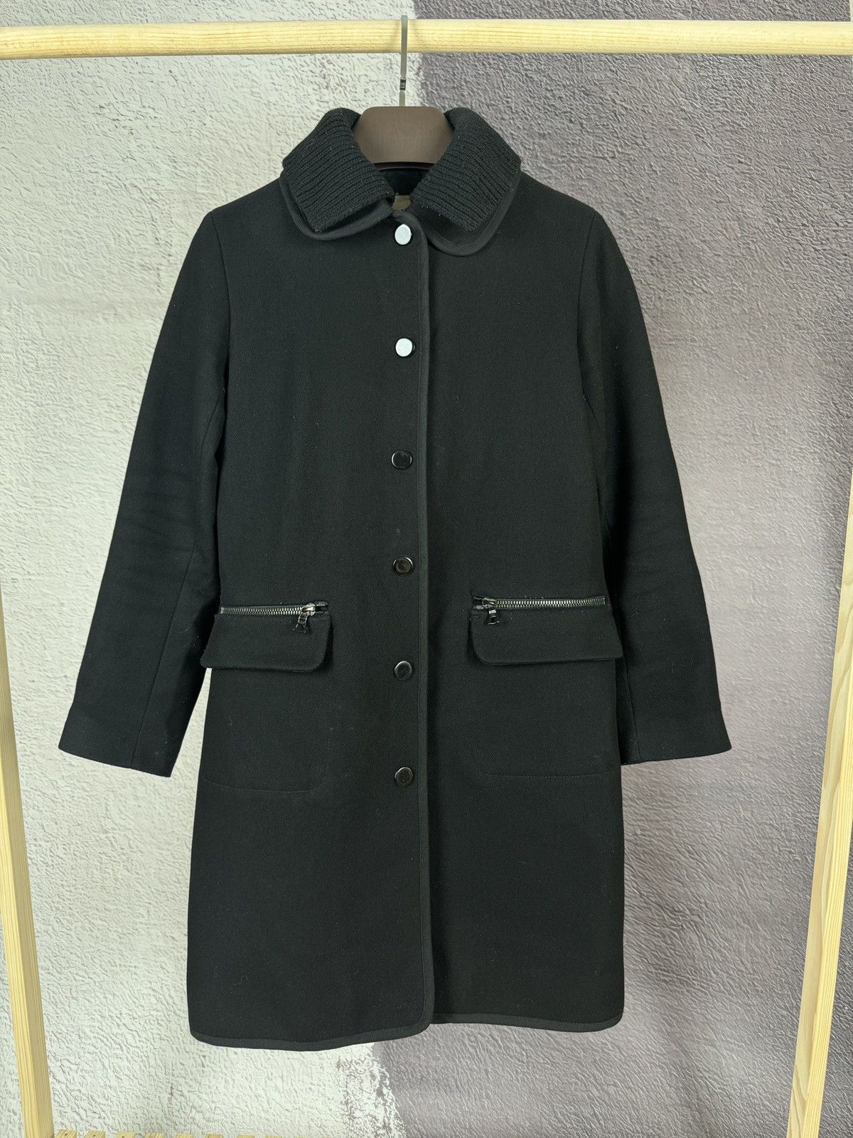 Sandro Sandro Mid-length Coat Wool Cashmere Size 36 / S Size XS / US 0-2 / IT 36-38 - 1 Thumbnail
