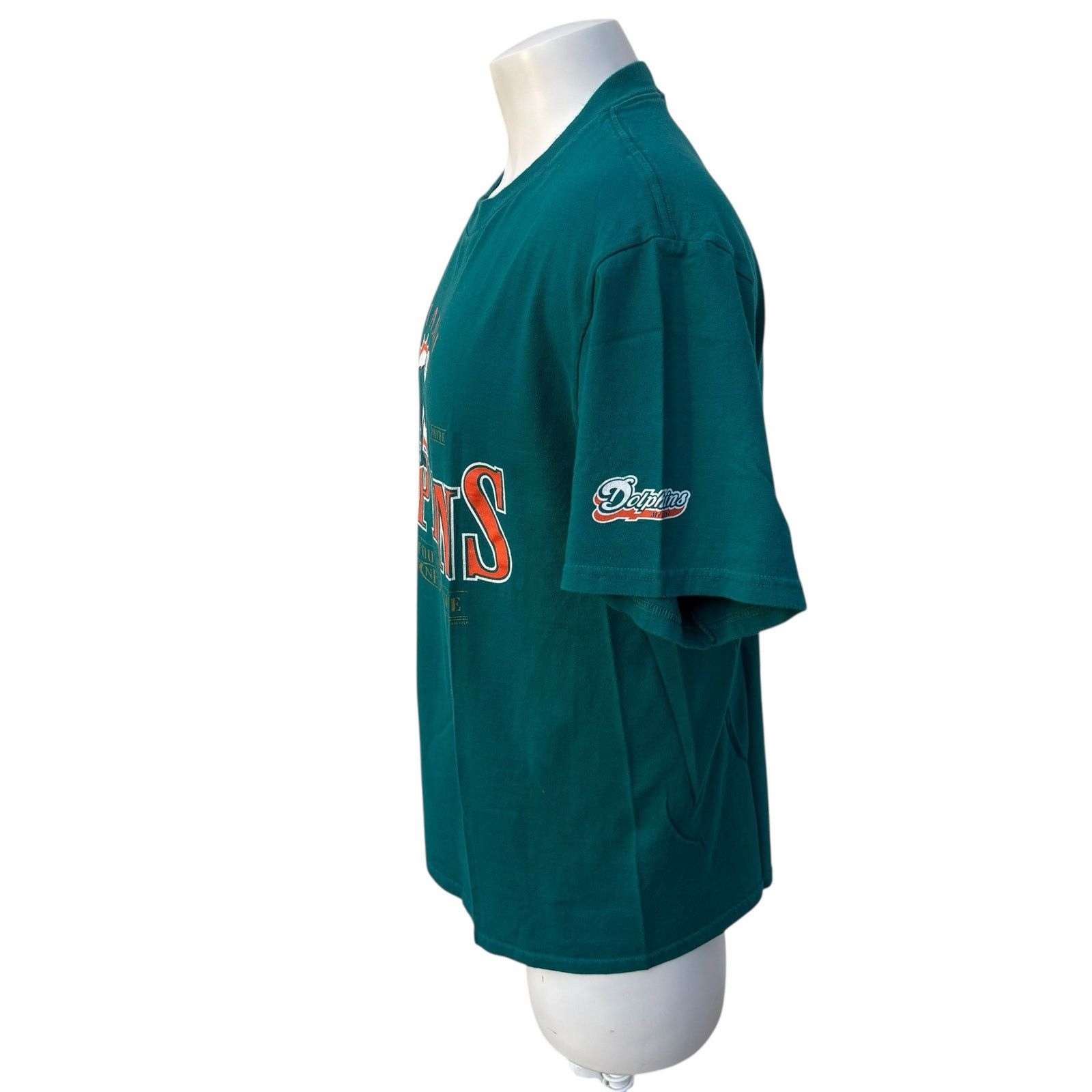 Lee VTG 90s Lee Sport NFL Miami Dolphins T Shirt Teal Sz L Size US L / EU 52-54 / 3 - 3 Thumbnail