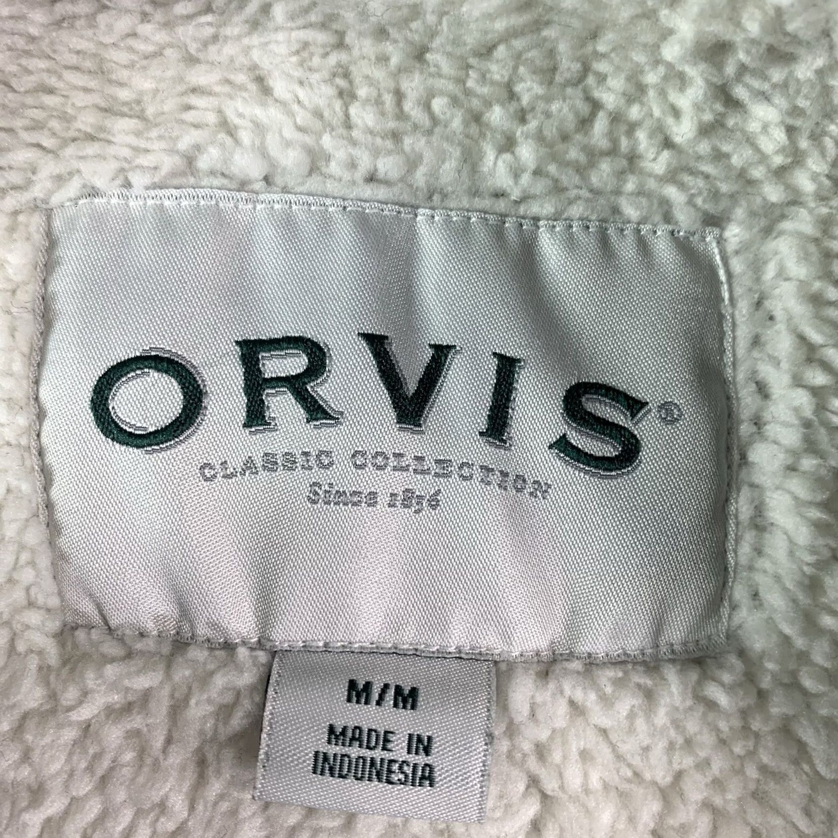 Orvis Orvis Mens Medium Gray Pullover Sweater 1/4 Zip Sherpa Lined Long Sleeve Size US M / EU 48-50 / 2 - 2 Thumbnail