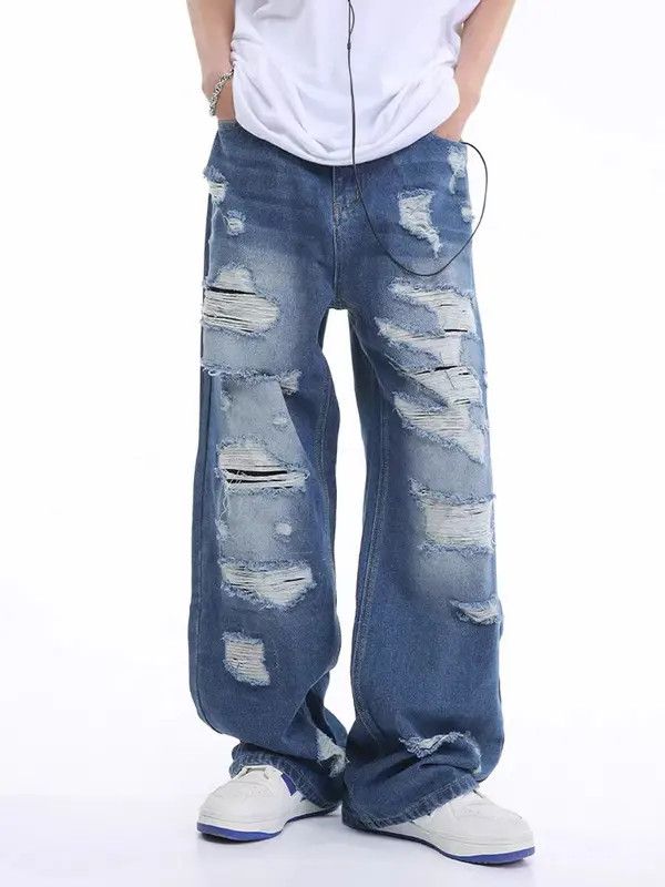 VIBE Vintage high street ripped loose jeans Size US 32 / EU 48 - 3 Thumbnail