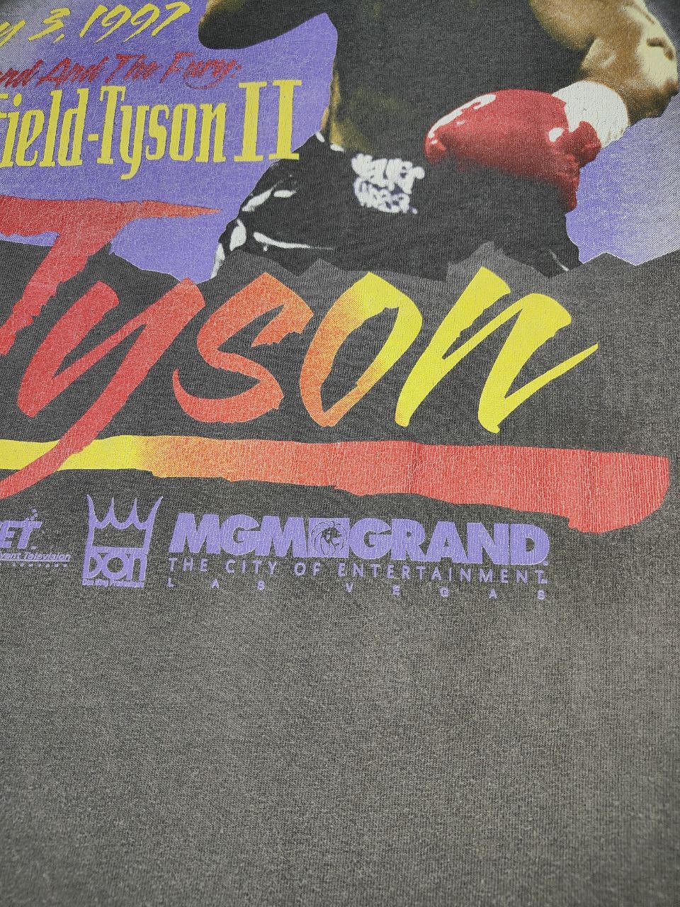Rap Tees 90s Vtg Mike Tyson Backhit print Sun Faded T Size US M / EU 48-50 / 2 - 7 Thumbnail