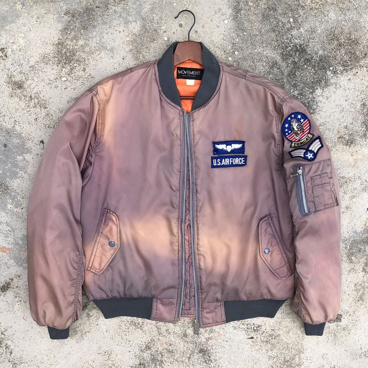 Vintage Vintage Sun Faded U.S.Air Force Tomcat Ma-1 Bomber Jacket Size US L / EU 52-54 / 3 - 1 Thumbnail