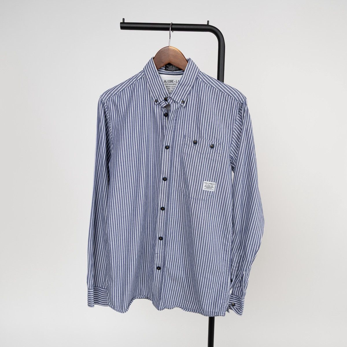 Jack & Jones Jack&Jones Core Lab Pack Mens Striped Shirt Button Down Size US M / EU 48-50 / 2 - 1 Thumbnail