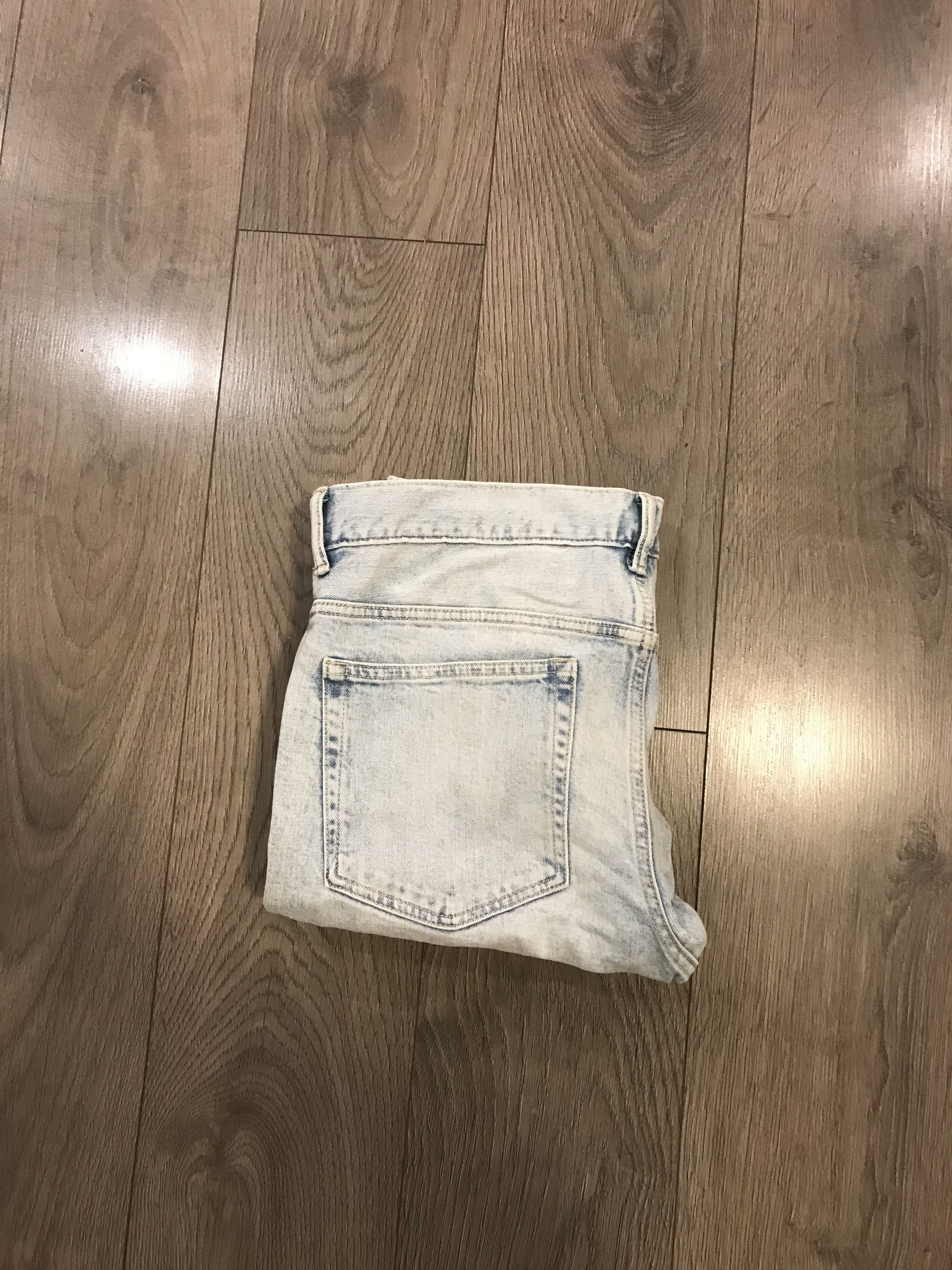 H&M H&M Light Sky Blue Washed Denim Size US 36 / EU 52 - 6 Thumbnail