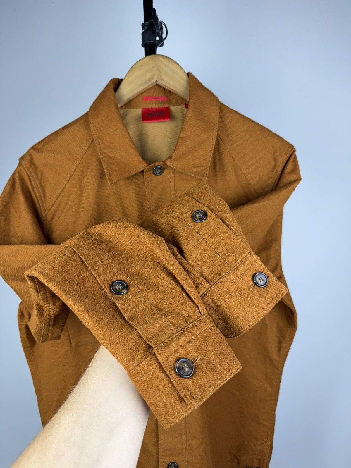 Hugo Boss Luxury Designer Hugo Boss Rust Overshirt with Logo Patch M Size US M / EU 48-50 / 2 - 6 Thumbnail