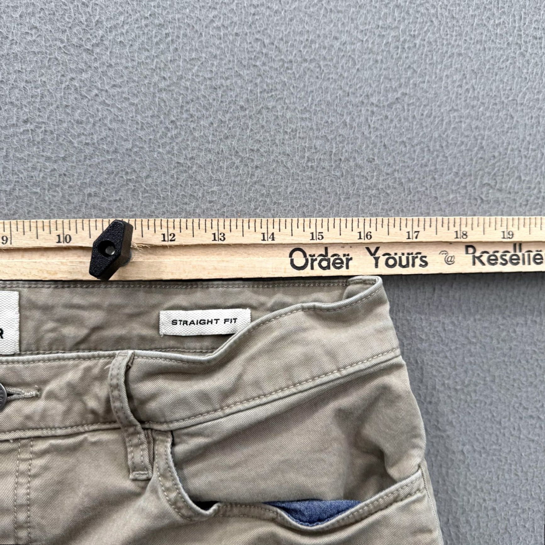 Flint And Tinder Flint and Tinder Pants Mens 33x34 Beige Straight Chino Stretch 5-Pocket Casual Adult Regular Fit Size US 33 - 7 Thumbnail