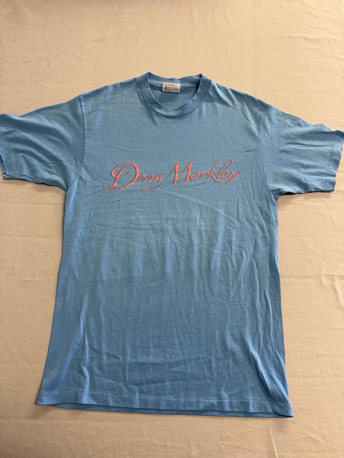 Hanes Vintage Dean Markley T-shirt Guitar String Co Music Tee - L Size US L / EU 52-54 / 3 - 1 Thumbnail