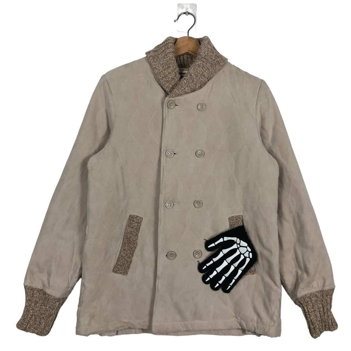 Japanese Brand 🔥Beaux-Arts Quilted Jacket Mink Fur Collar Size US L / EU 52-54 / 3 - 2 Thumbnail