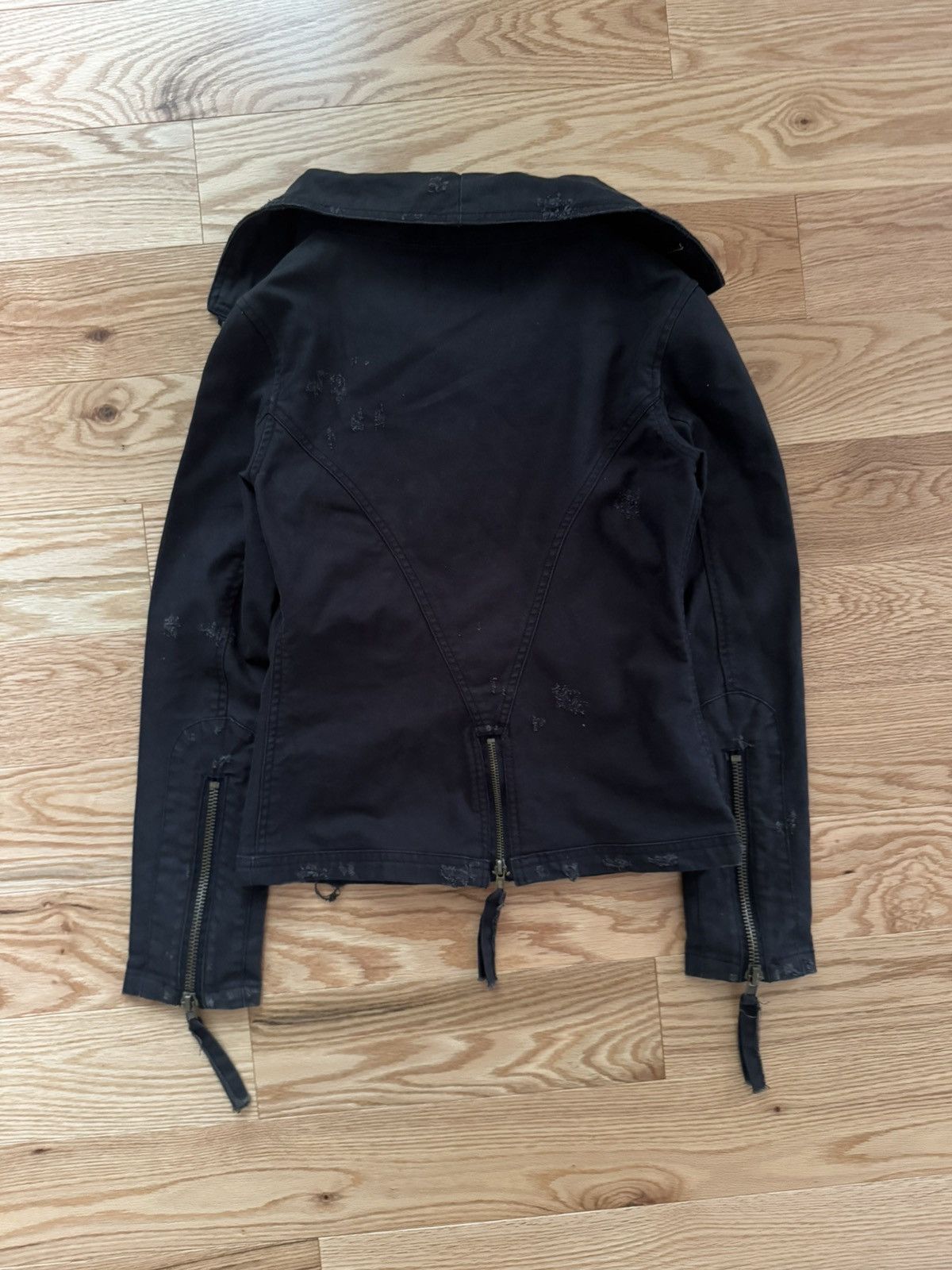 Japanese Brand Japanese label Distressed Punk Denim Jacket Size US S / EU 44-46 / 1 - 3 Thumbnail