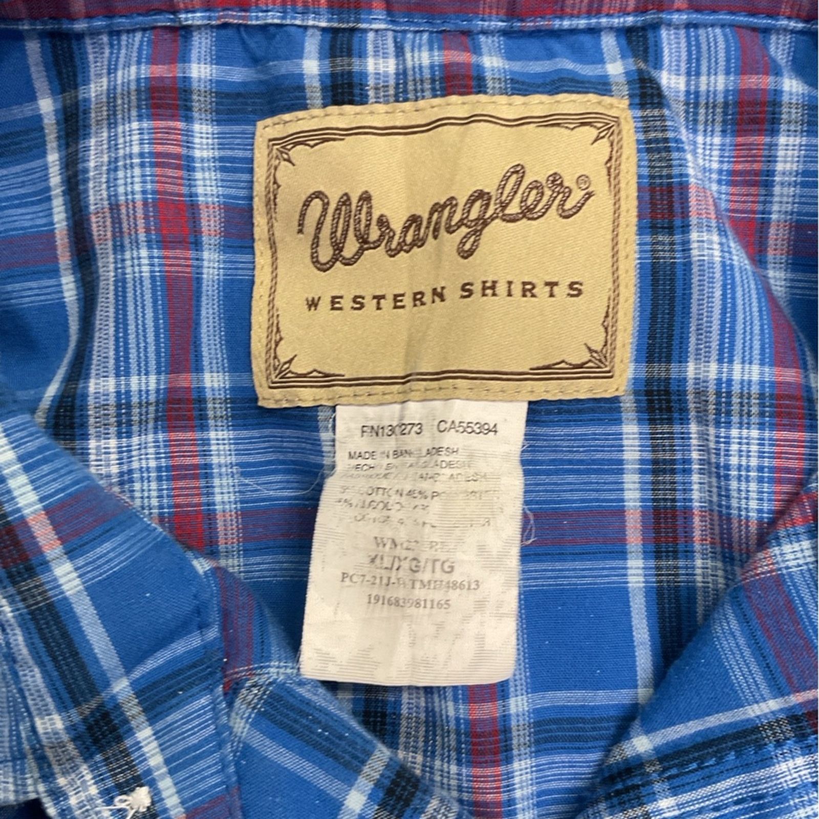 Wrangler Wrangler Western Pearl Snap Long Sleeve Shirt Size US XL / EU 56 / 4 - 3 Thumbnail