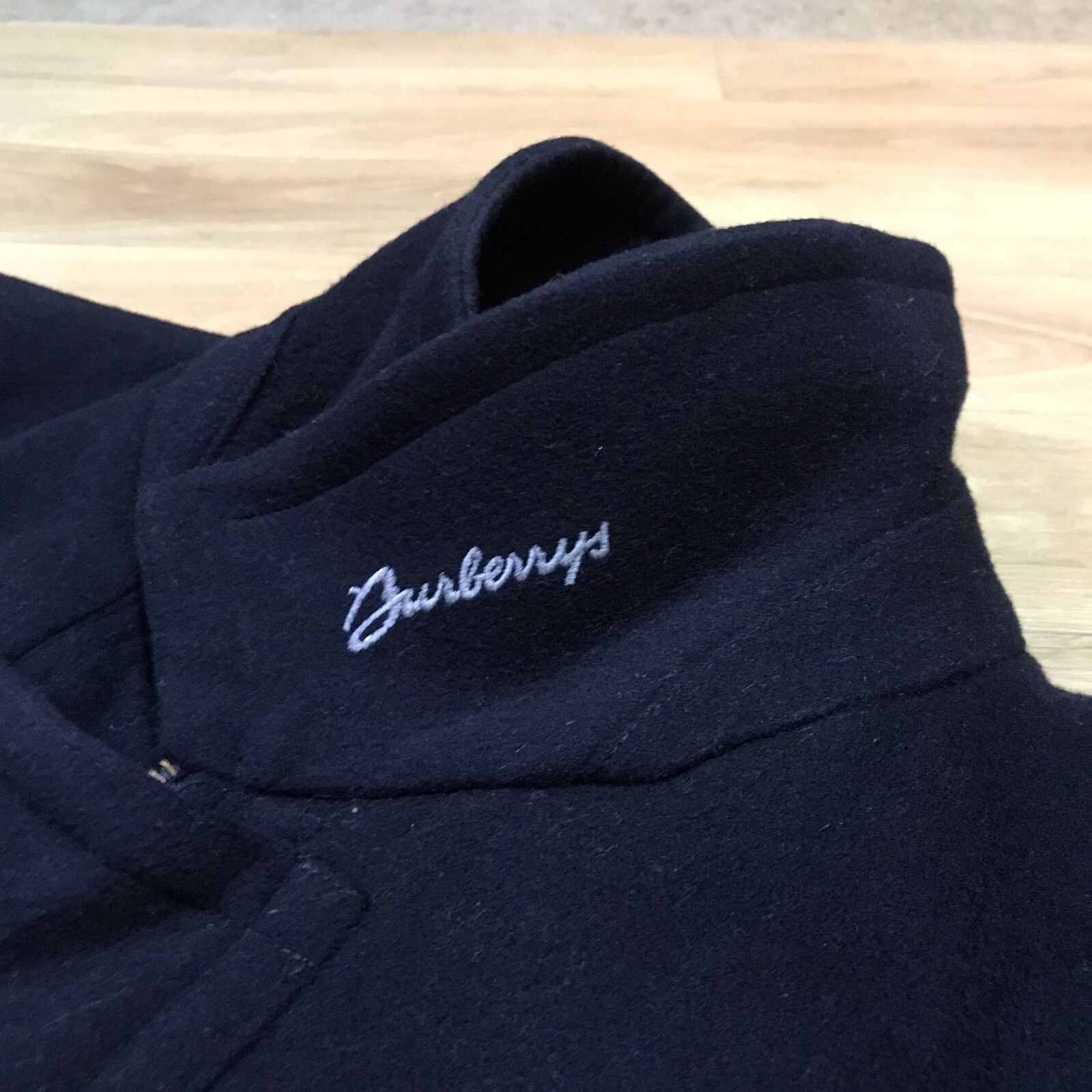 Burberry vintage burberry coat jacket wool overcoat men's blue navy Size US M / EU 48-50 / 2 - 6 Thumbnail
