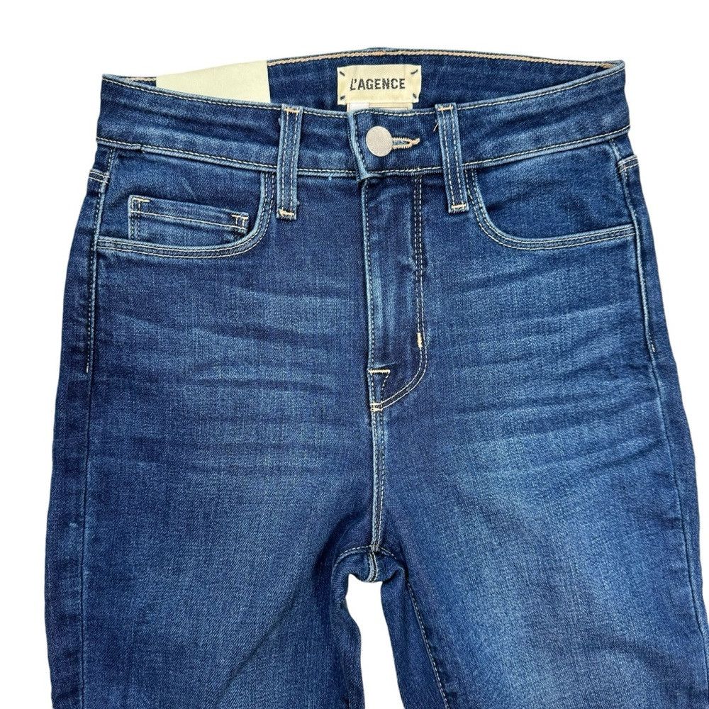 L'AGENCE NWT New $275 L'AGENCE Monique High Rise Skinny Jeans Size 2 Size 23" - 3 Thumbnail