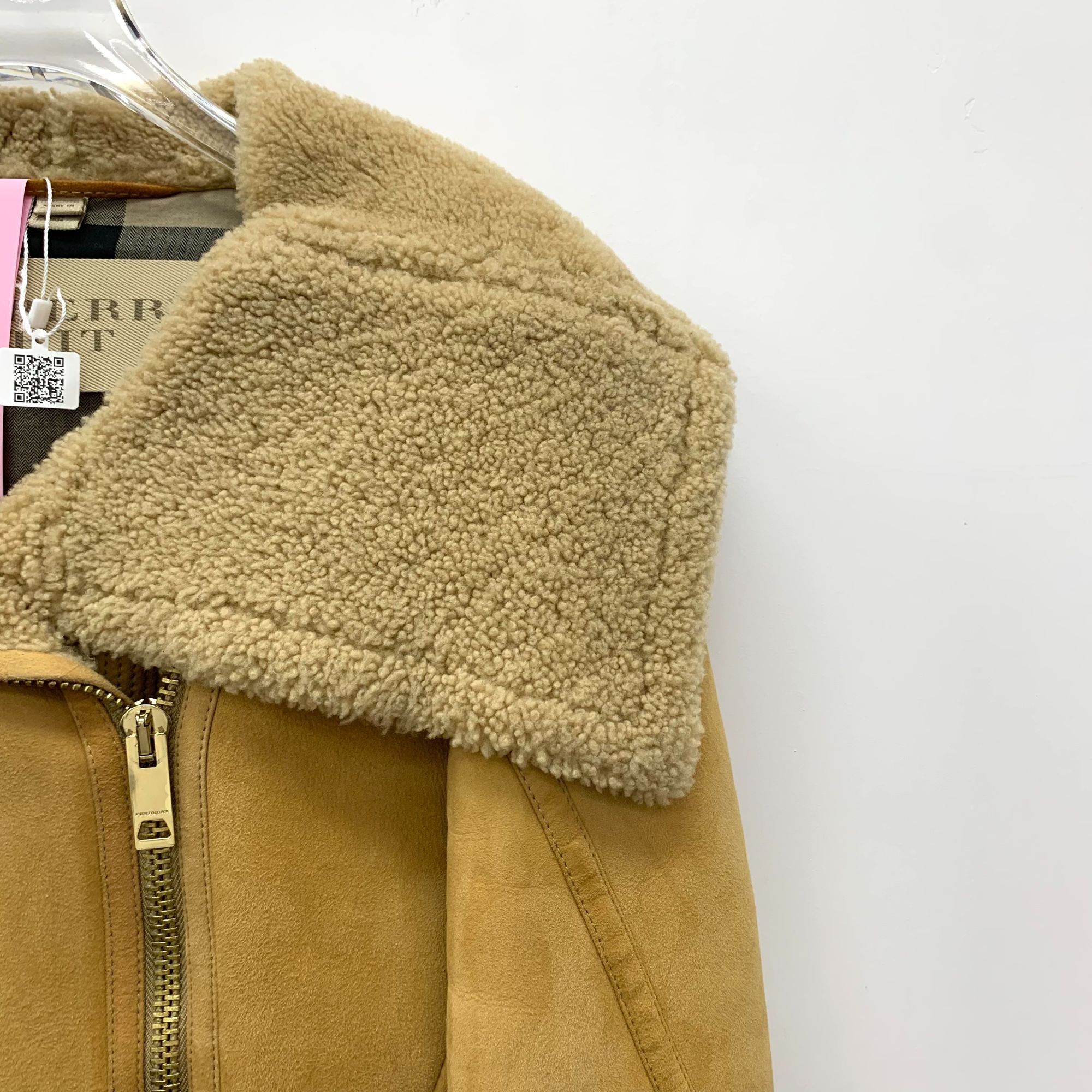 Burberry Burberry Brit Womens Brown Shearling Lambskin Jacket Size S Size S / US 4 / IT 40 - 7 Thumbnail