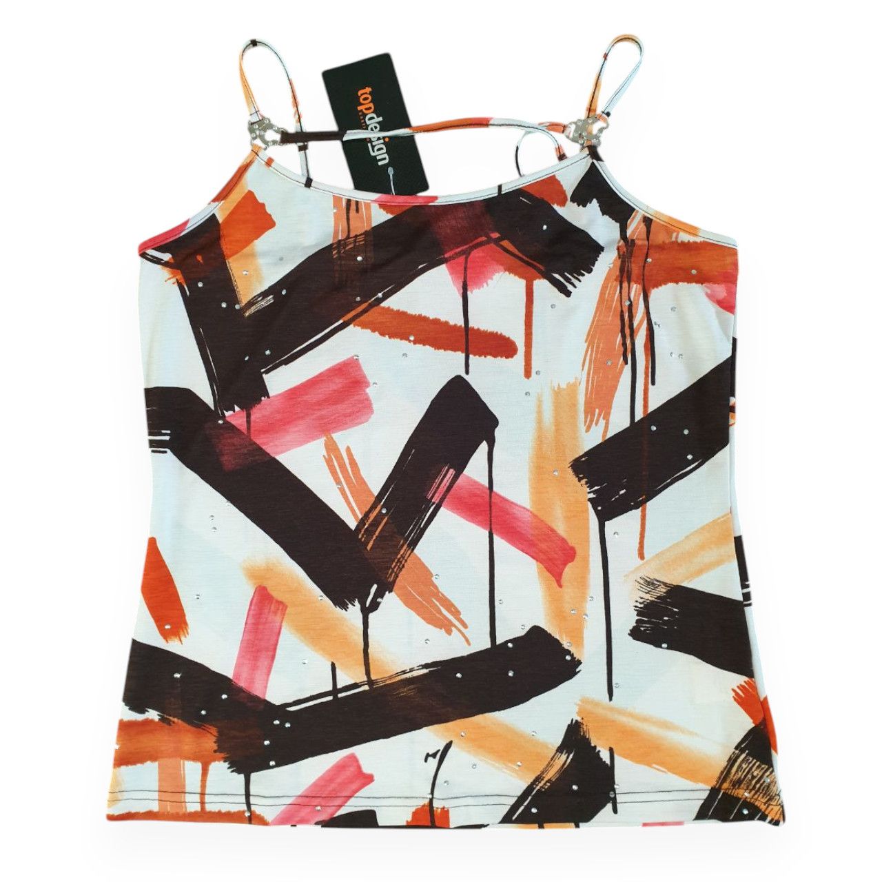 Japanese Brand 🖌️Abstract camisole sz S/M 🎨 Size M / US 6-8 / IT 42-44 - 1 Thumbnail
