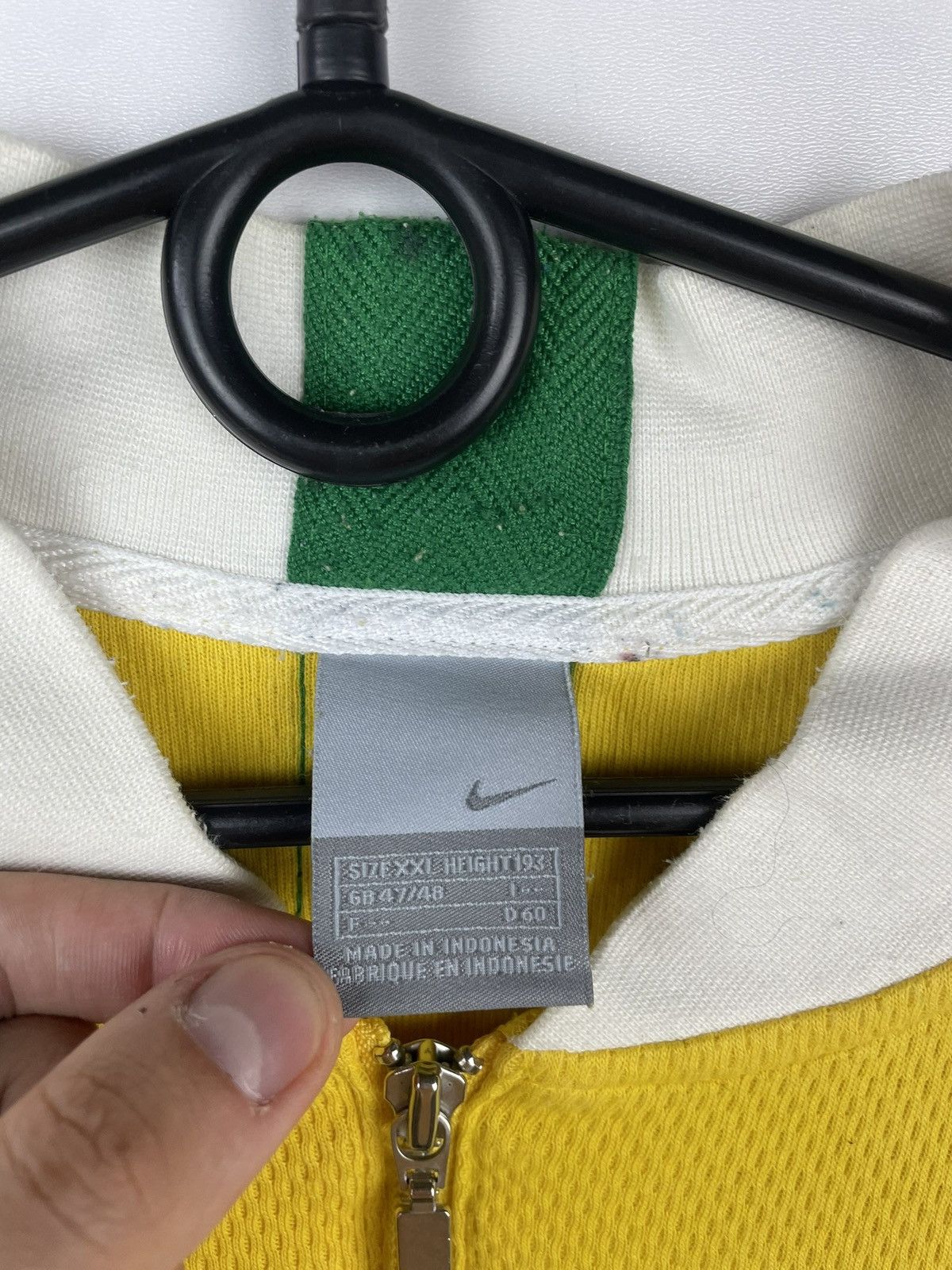 Nike × Vintage Nike Brazil Vintage Zip Sweatshirt Hoodie Yellow Size XXL Size US XXL / EU 58 / 5 - 4 Thumbnail