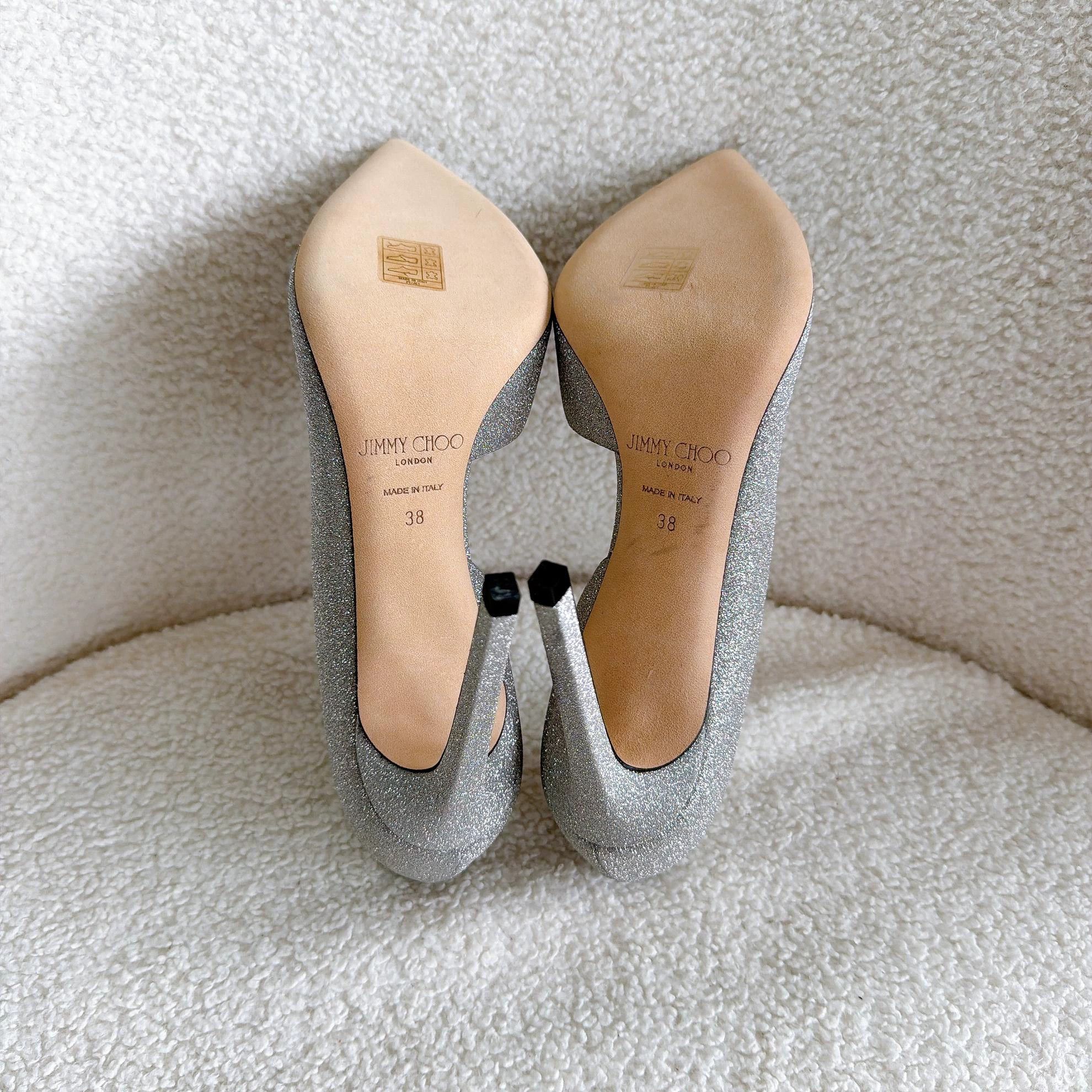 Jimmy Choo Jimmy Choo Silver Heels 38 8291 Size US 7.5 / IT 37.5 - 7 Thumbnail