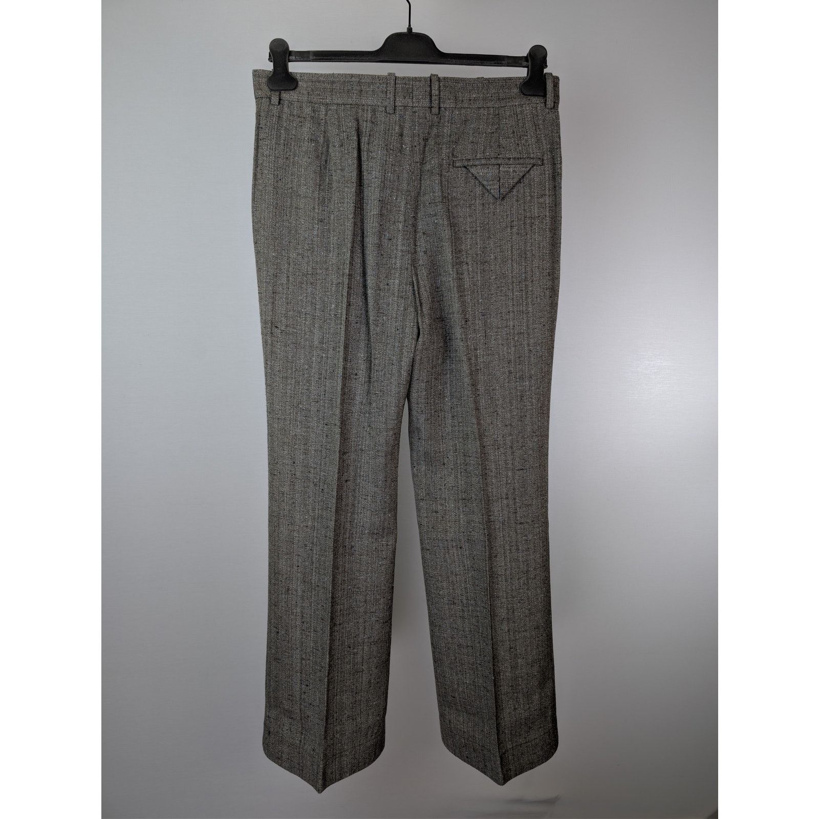 Bottega Veneta o1rshd1 Knotted Melange Viscose Silk Flare Trousers Size US 36 / EU 52 - 16 Thumbnail
