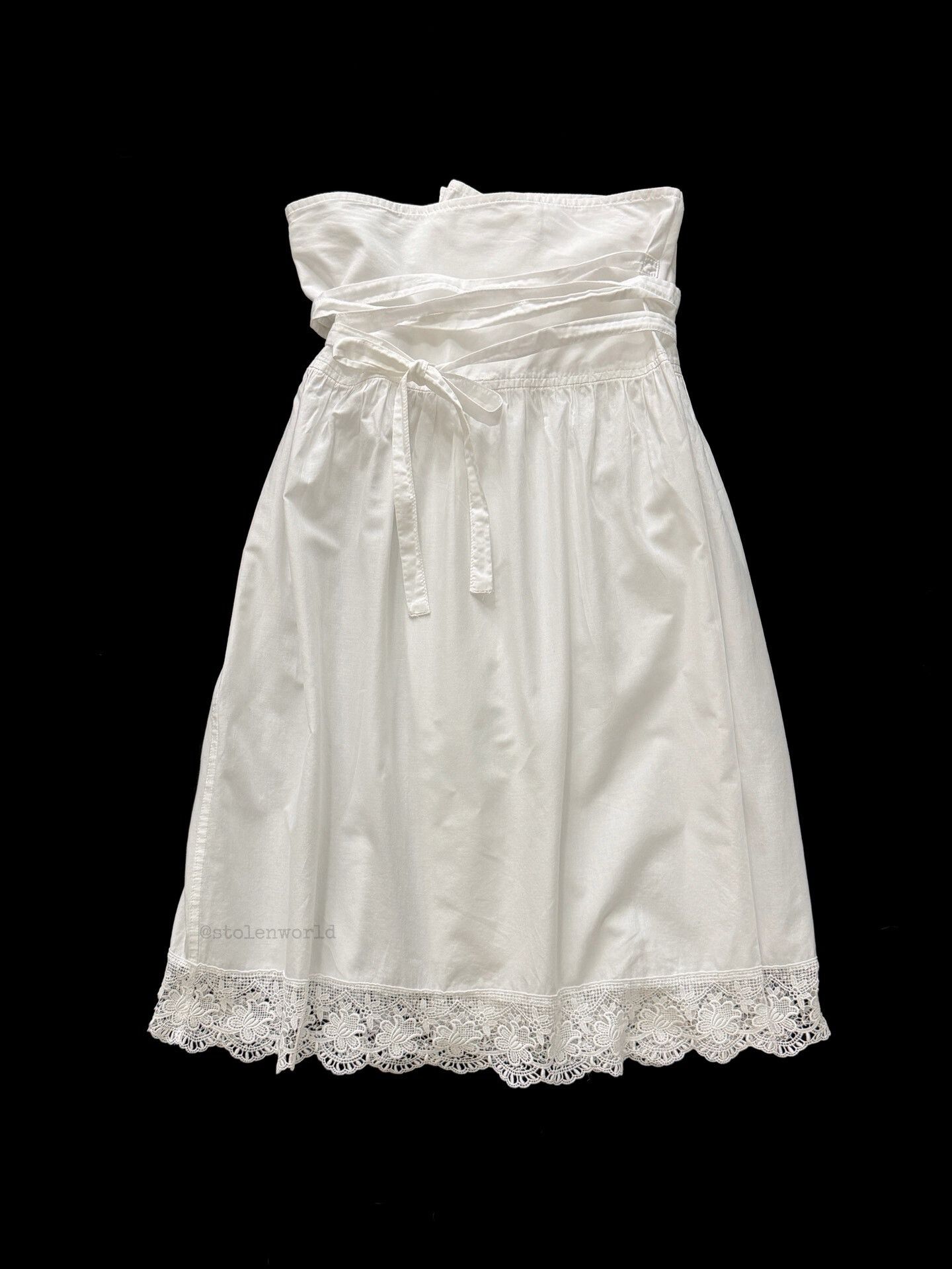 Comme Des Garcons Comme Des Garçons Tie-Waist Wrap Lace Skirt