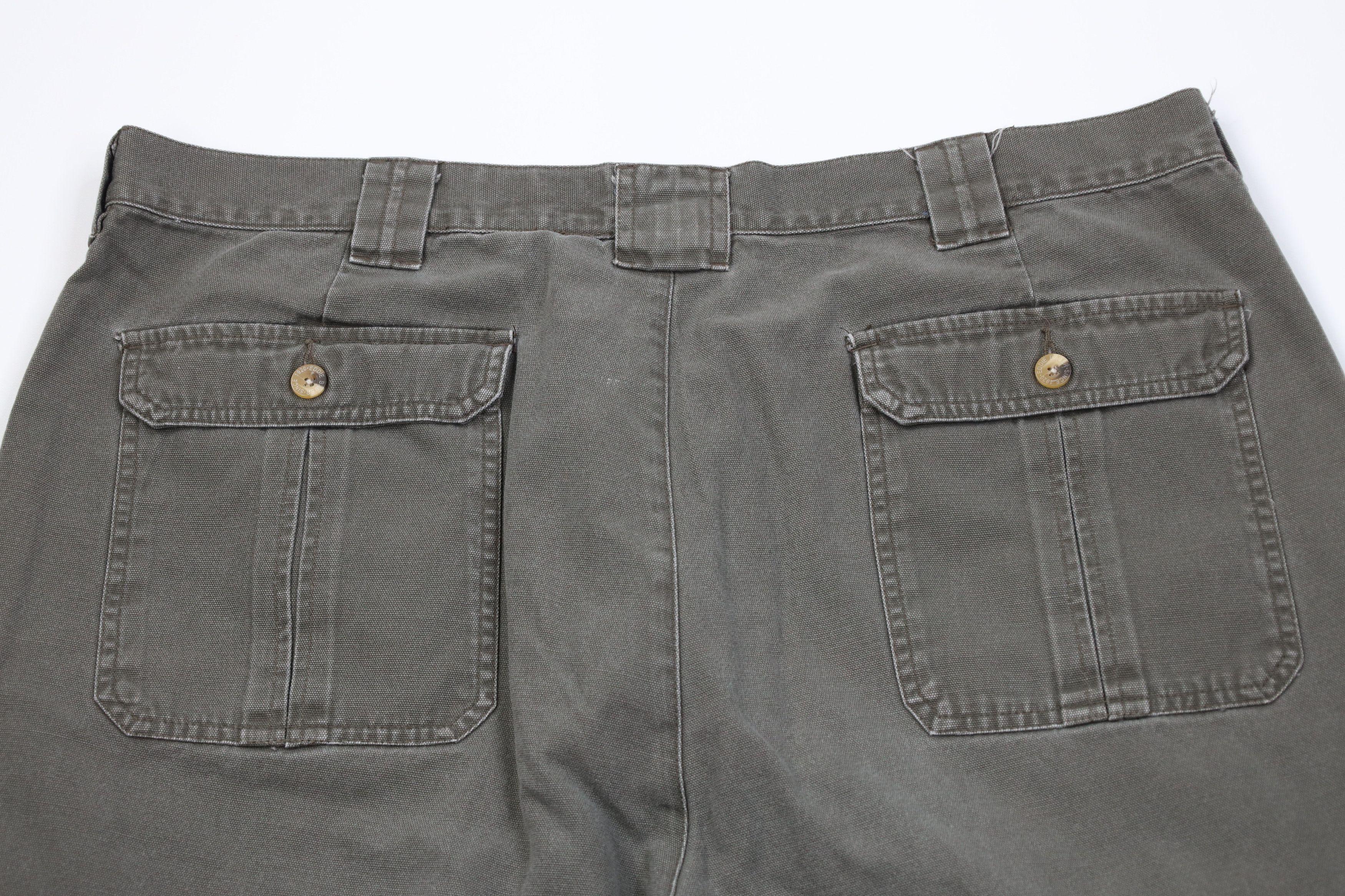 Eddie Bauer Vintage 90s Eddie Bauer Canvas Wide Leg Utility Pants Green Size US 40 / EU 56 - 10 Thumbnail