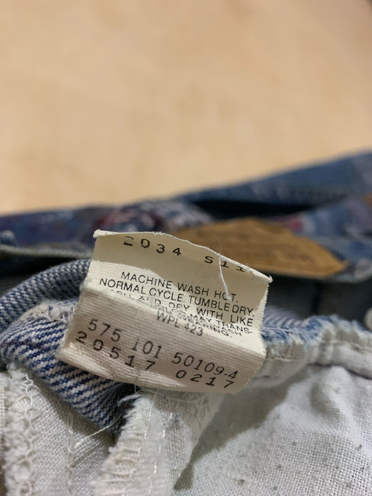 Levi's × Levi's Vintage Clothing × Vintage Vintage Levis Orange Tab Painted Denim Jeans Size US 34 / EU 50 - 9 Thumbnail