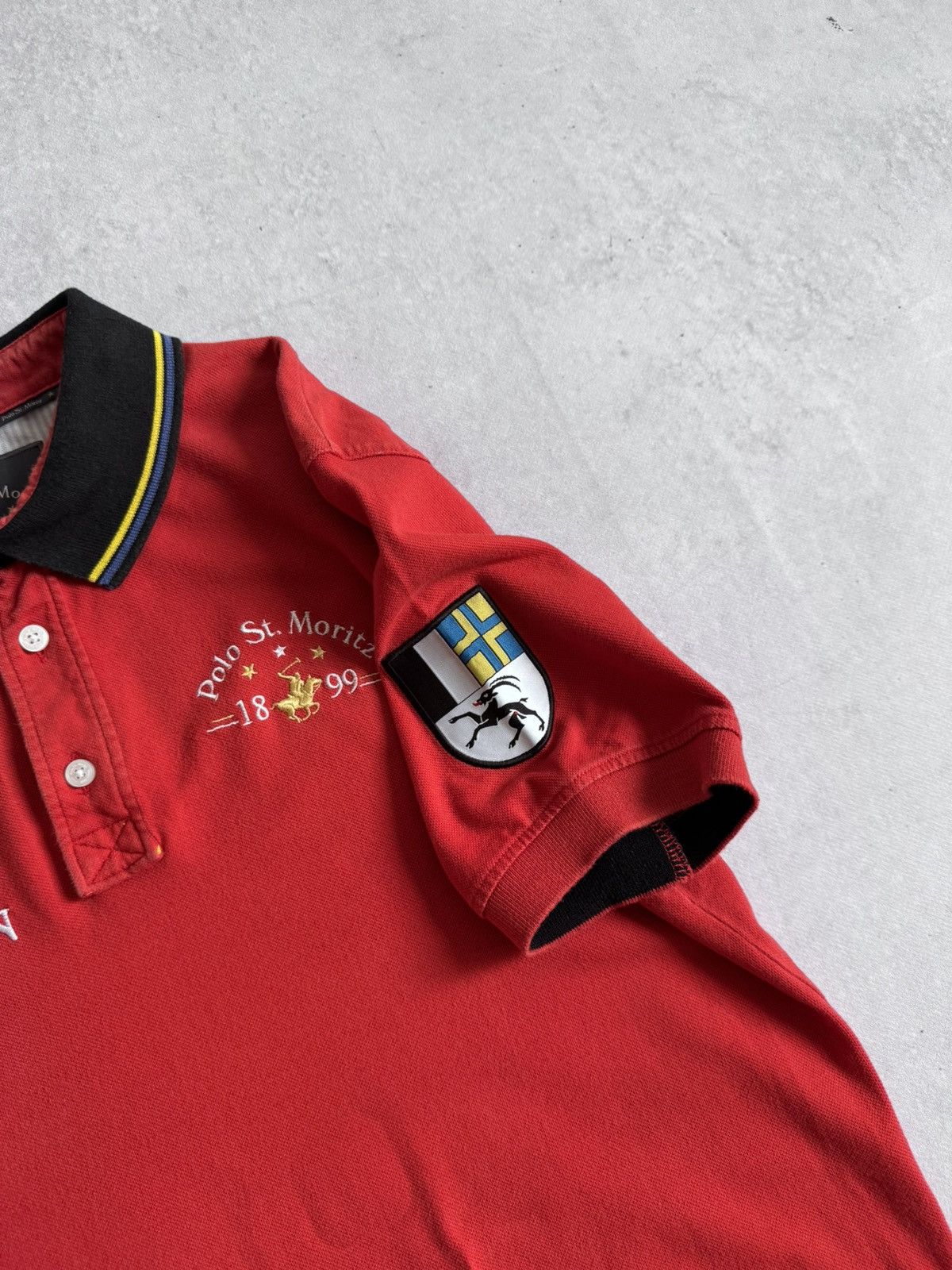 Vintage Vintage St.Moritz 1899 Switzerland 3 Style Unisex Polo Y2K Size US M / EU 48-50 / 2 - 8 Thumbnail