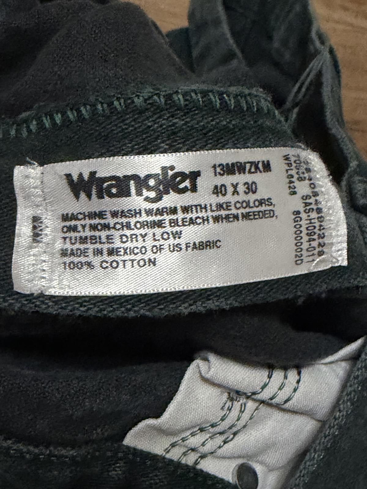 Wrangler Vintage Wrangler Western Cowboy Green Jeans 40x30 90s Size US 40 / EU 56 - 6 Thumbnail